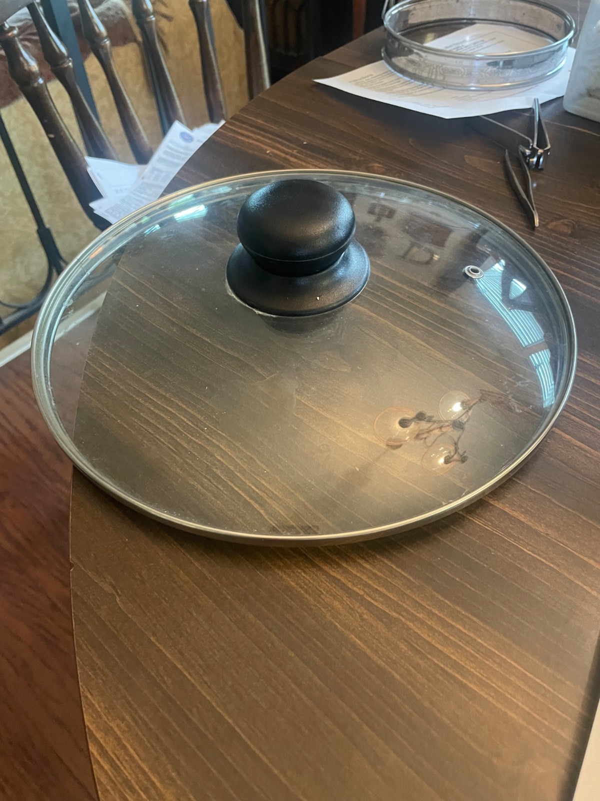 Tempered Glass Pot LID Lid Only- 10 inches where it fits in pan or pot