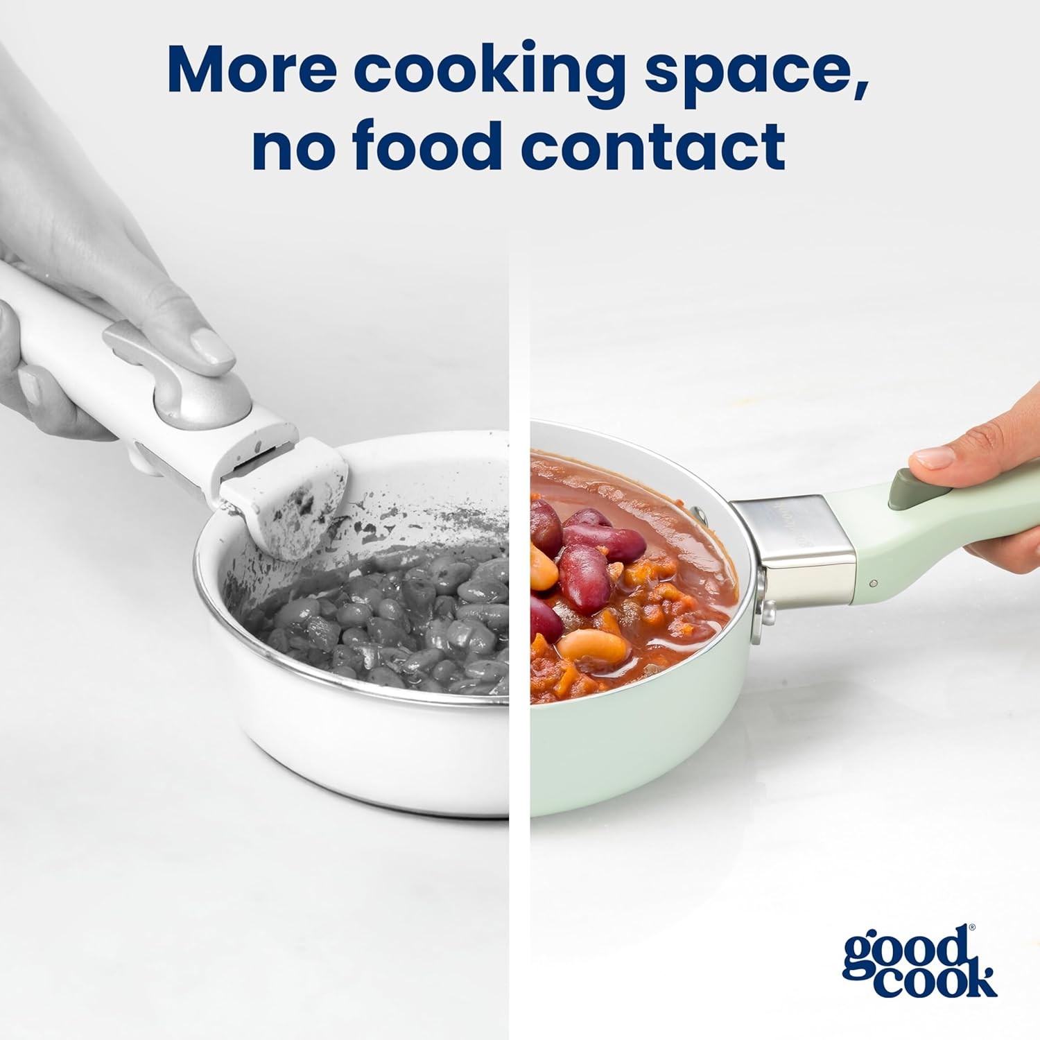 GoodCook Ceramic Cookware Set 5-Piece with Removable Handle, Induction Compatibl
