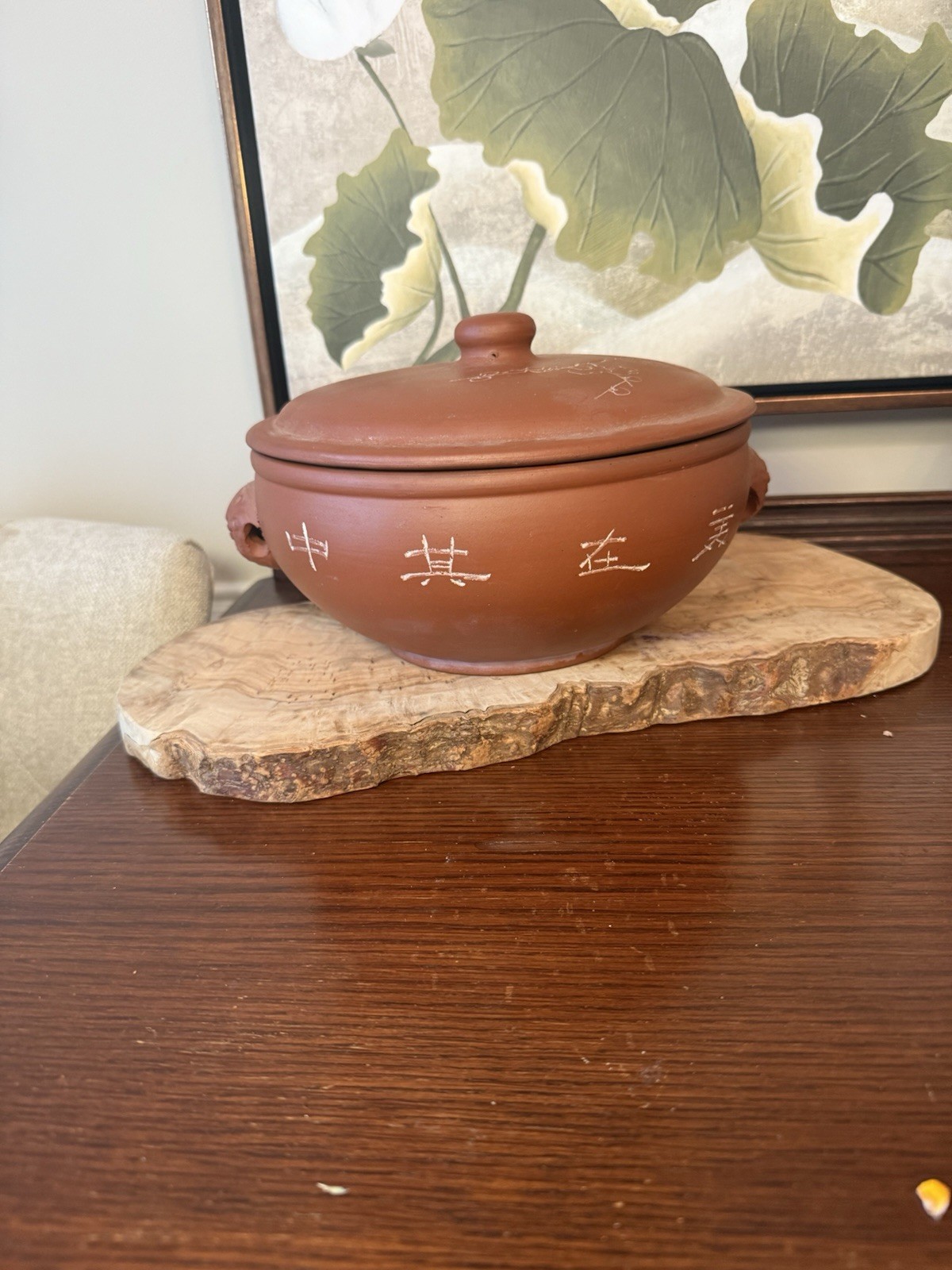 Vintage Asian Red Clay Pottery Large Steamer Yunnan Qigue Cook Pot Yixing