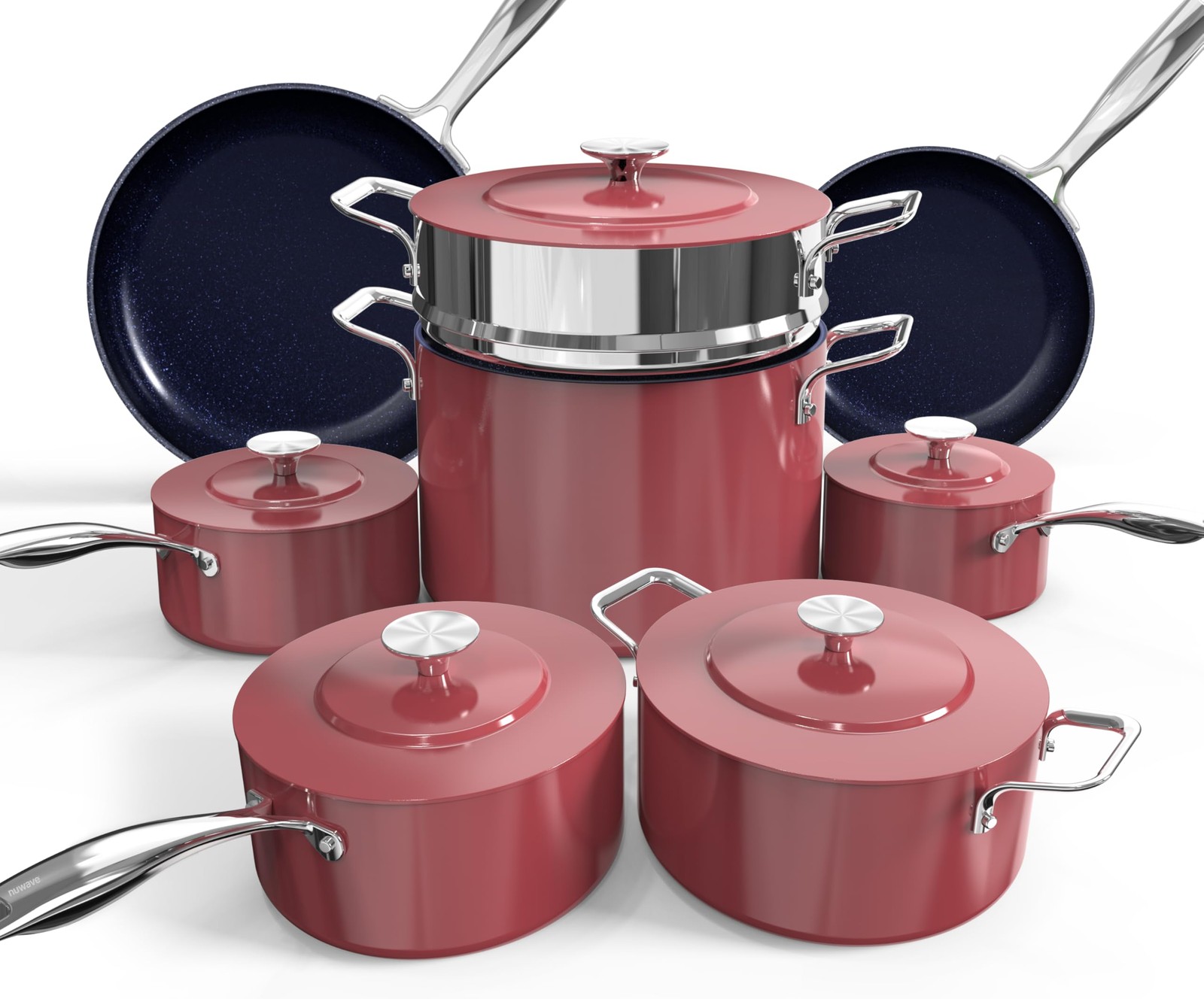 Nuwave Lux 13pc Forged Lightweight Cookware Set PFAS Free, Healthy G10 Duralon