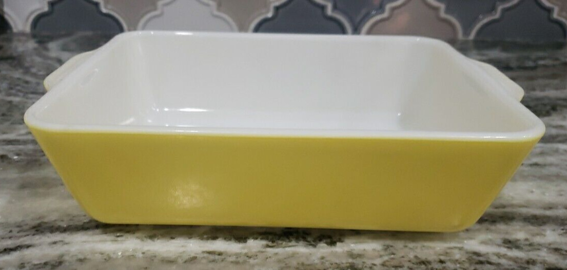 Vintage Pyrex 1.5 Quart Yellow 0503 Casserole Baking Dish Rectangle 9.5″ x 7″