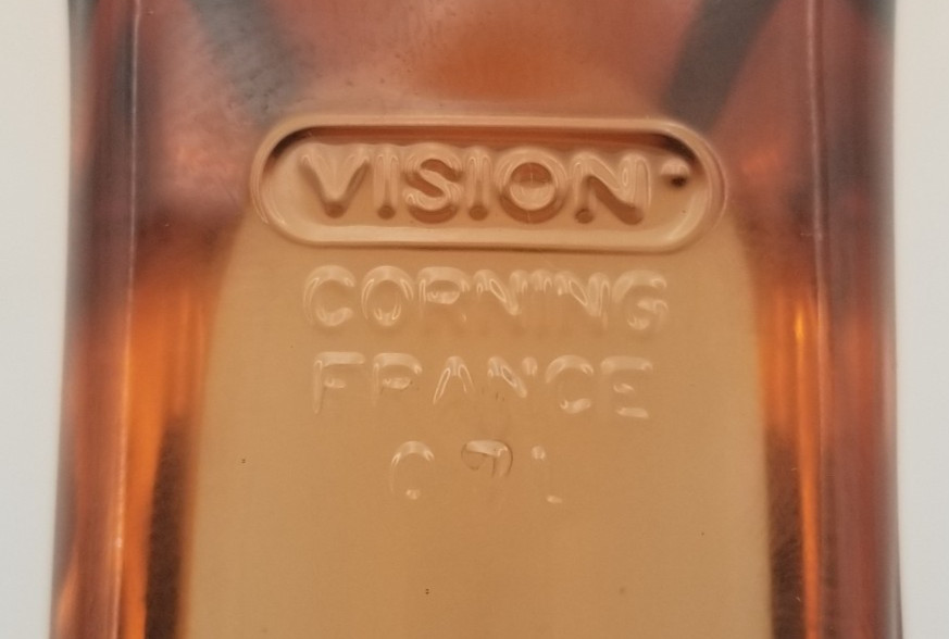 Corning Vision Amber .7 L Glass Sauce Pan With Pour Spout Made in France