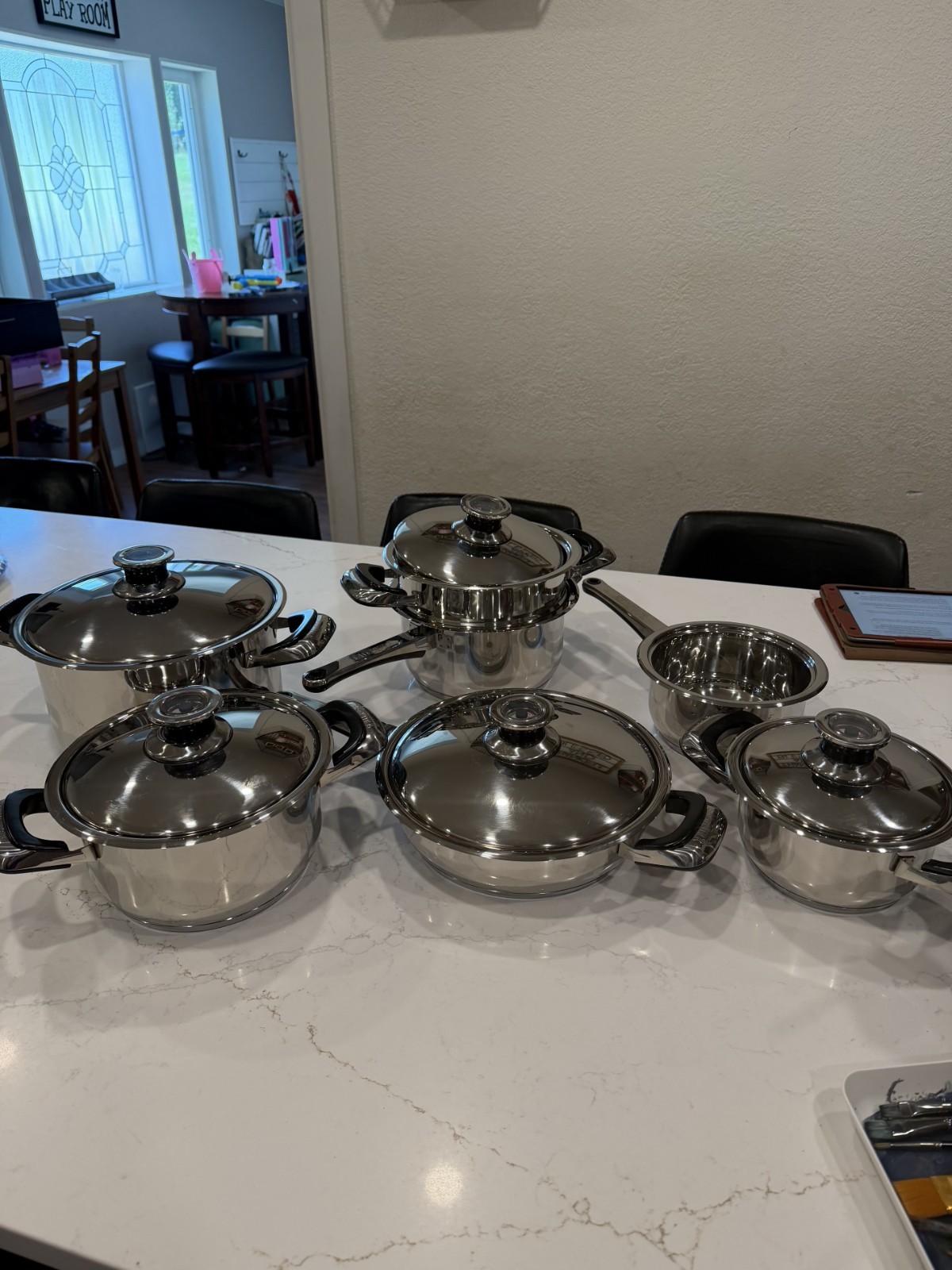 12 piece Eden pure surgical steel temperature knob cookware set