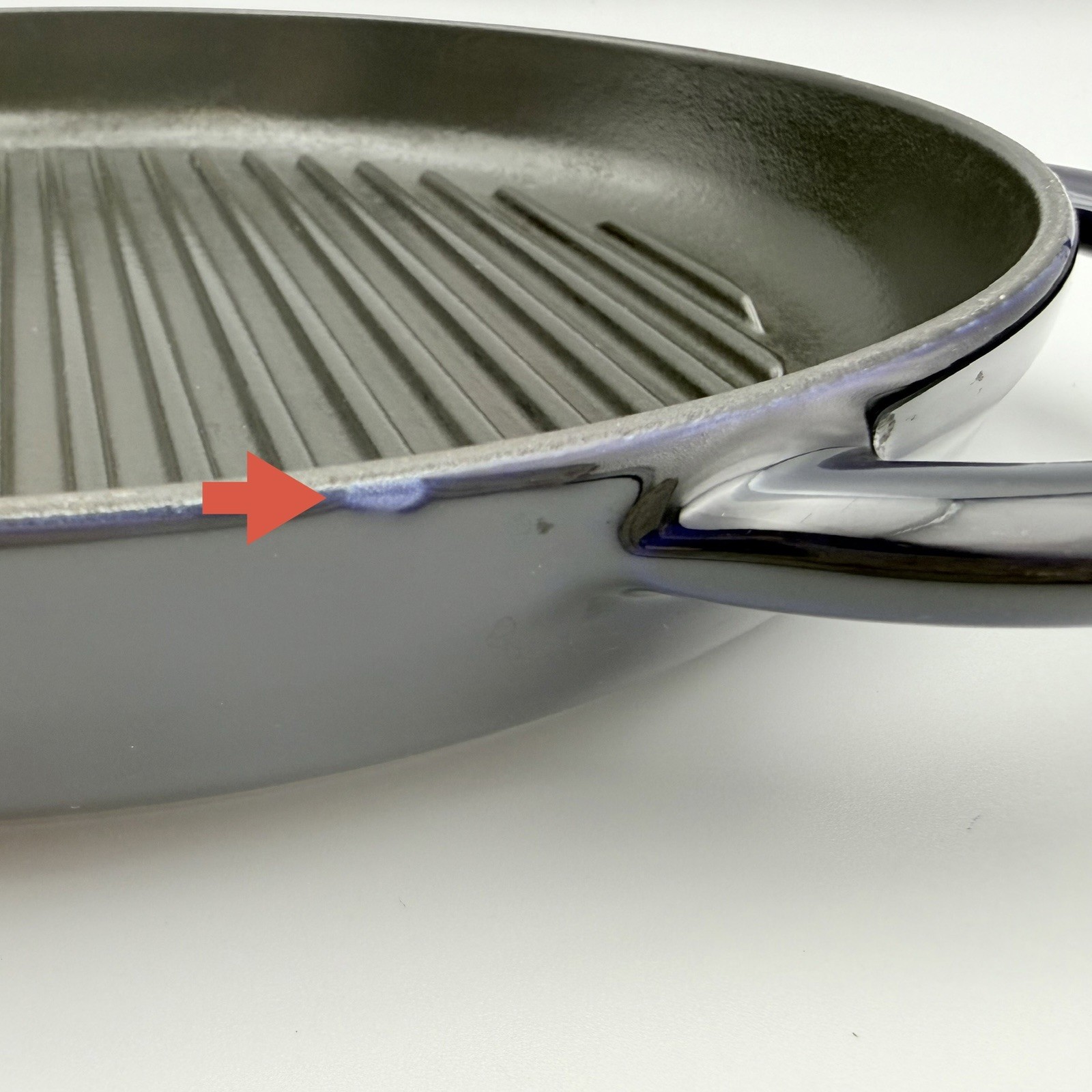 Staub #26 Dark Blue 10” Double Handle Pure Grill Pan Made in France