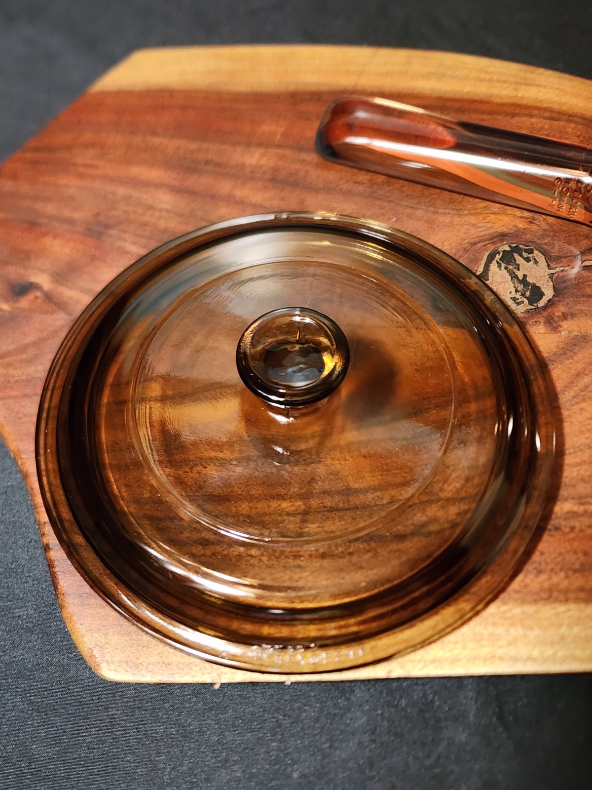 1970’s Visions Corning 1 Liter Saucepan V-1-B With Pyrex Lid P-8-1C Amber France