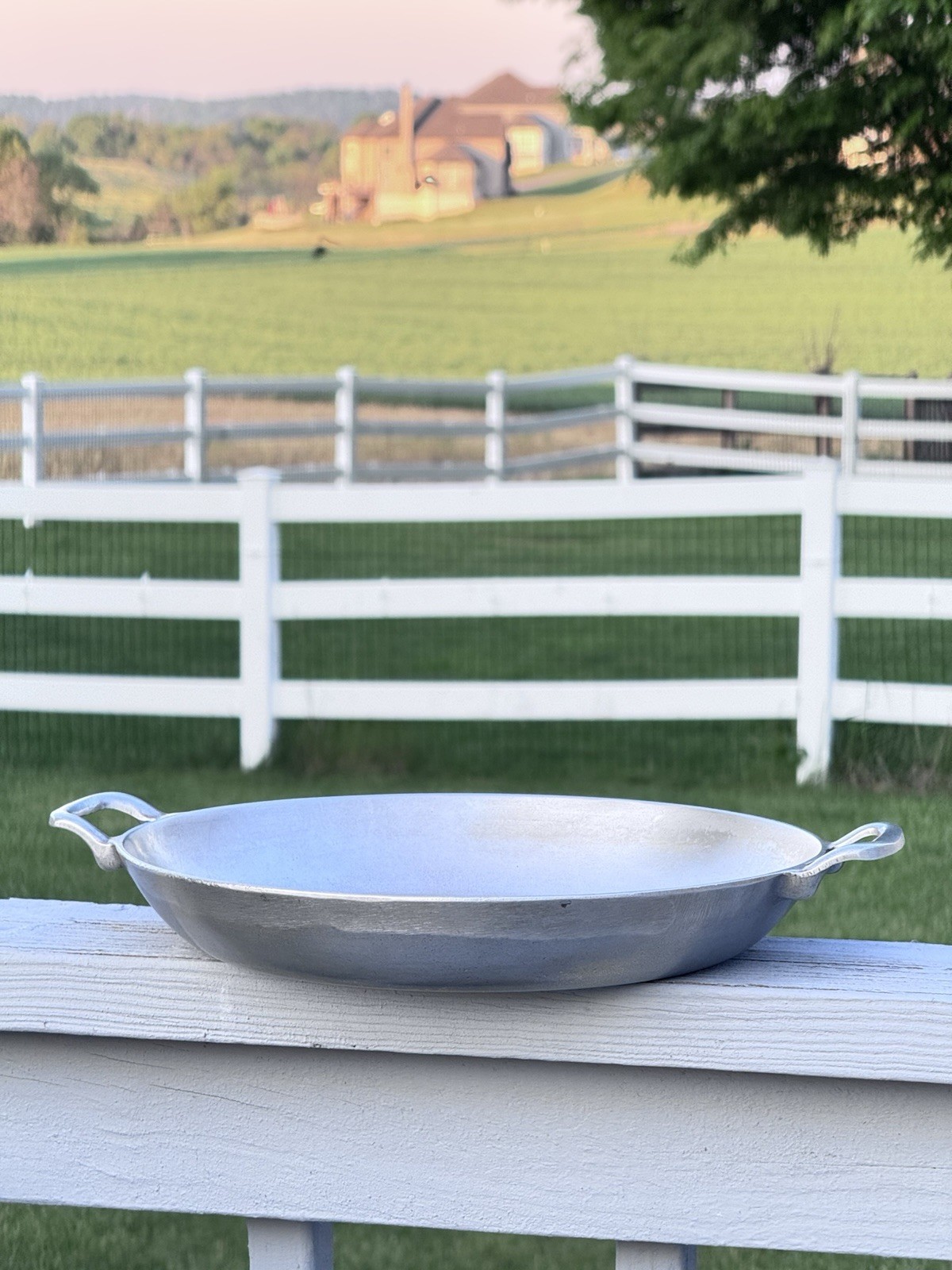 VTG Wilton Armetale Pewtarex Serving Tray Pan 13” Round Double Handle York PA US