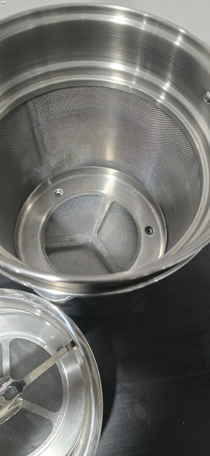 All-Clad Stainless Steel Multi Pot 3 Piece Pasta Strainer Steamer **NO LID***