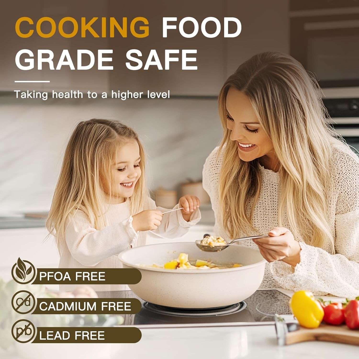 Cookware Set Non Stick Ceramic With Removable Handles Oven Safe Induction Ready