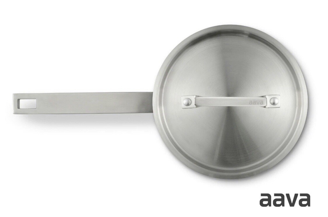 Aava Elements Stainless Steel Saucepan With Lid NEW In Box MSRP $650