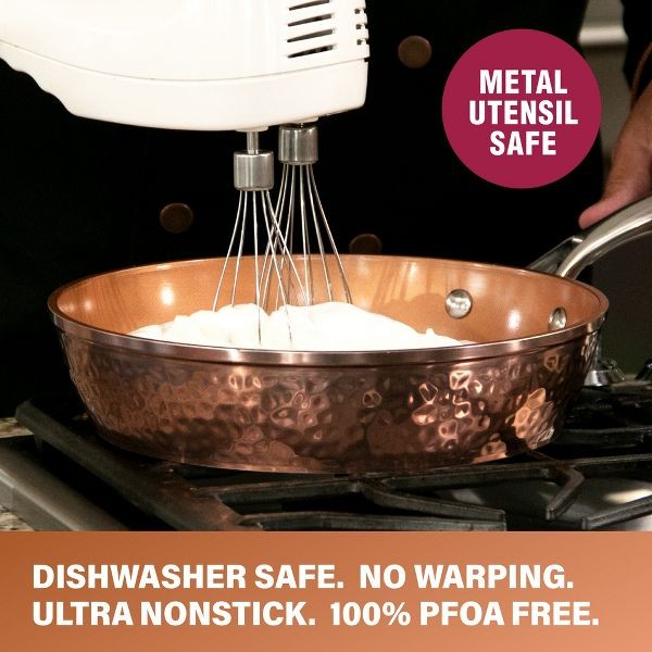Gotham Steel Hammered 12″ Ultra Nonstick Coating Fry Pan with Stay Cool Handle