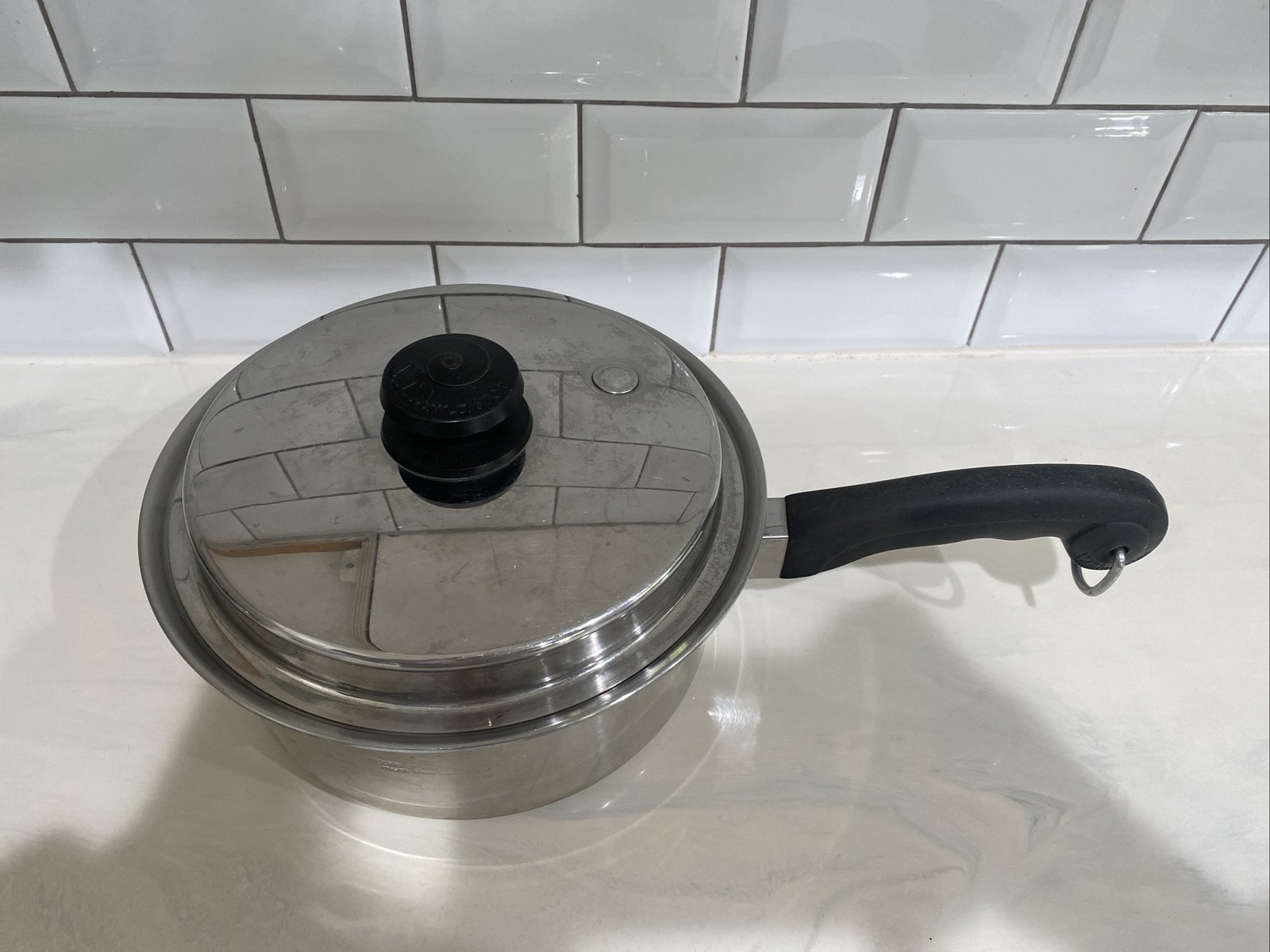 Saladmaster Cookware TP304S Stainless Steel Five Star 9”Fry/saute Pans With Lids