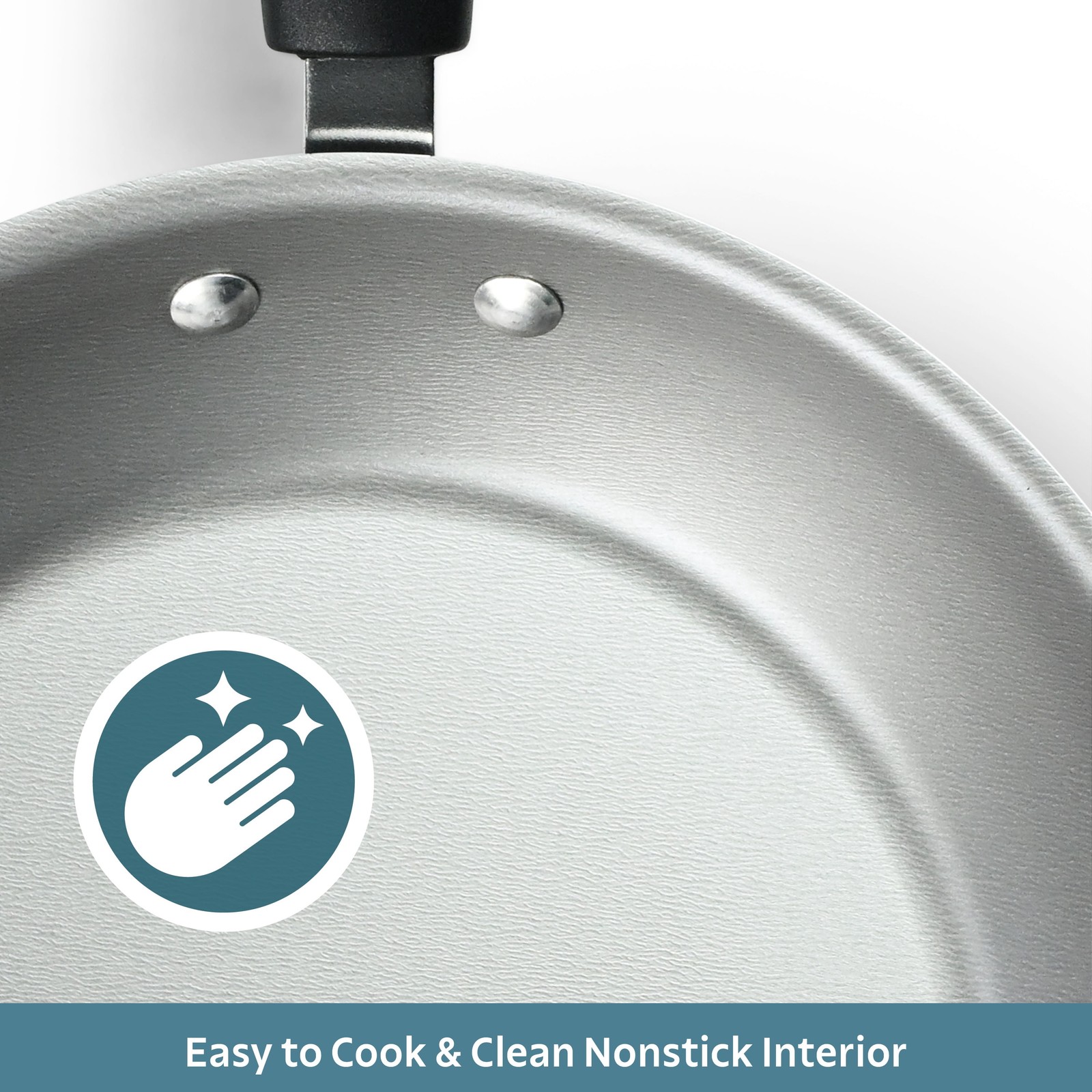 2-Piece Nonstick Fry Pan Set,9.5-Inch and 11-Inch Asphalt