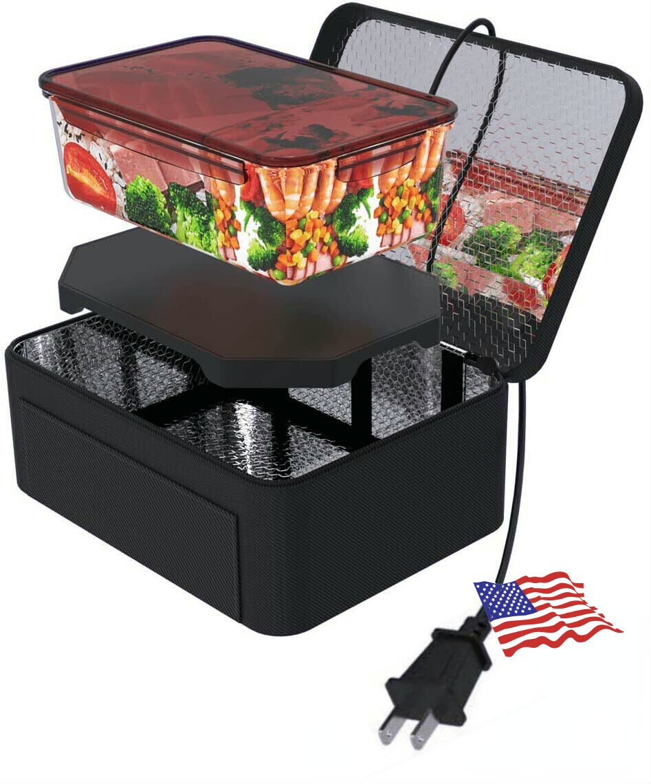 Portable Electric Heating Lunch Box Food Warmer Heater 110v Container US Home
