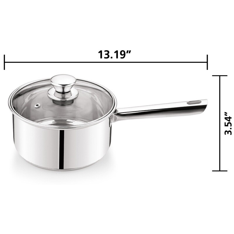 Stainless Steel 10 Pcs Cookware Set Induction Safe Kitchenware Essential Sliver