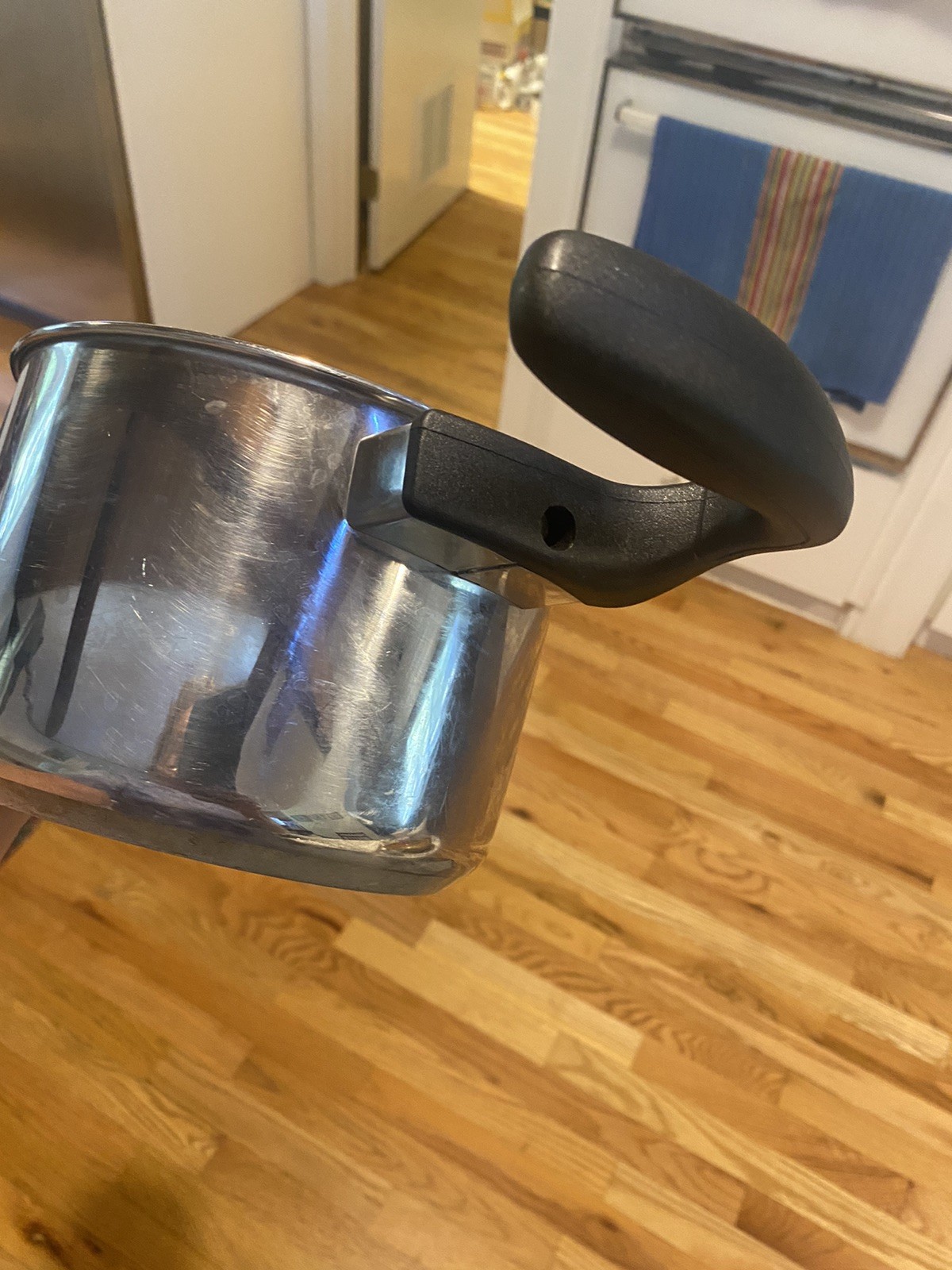 Soltam 18/10 Stainless Steel 2 Piece Pot With Lid Unique Handles Made In Israel
