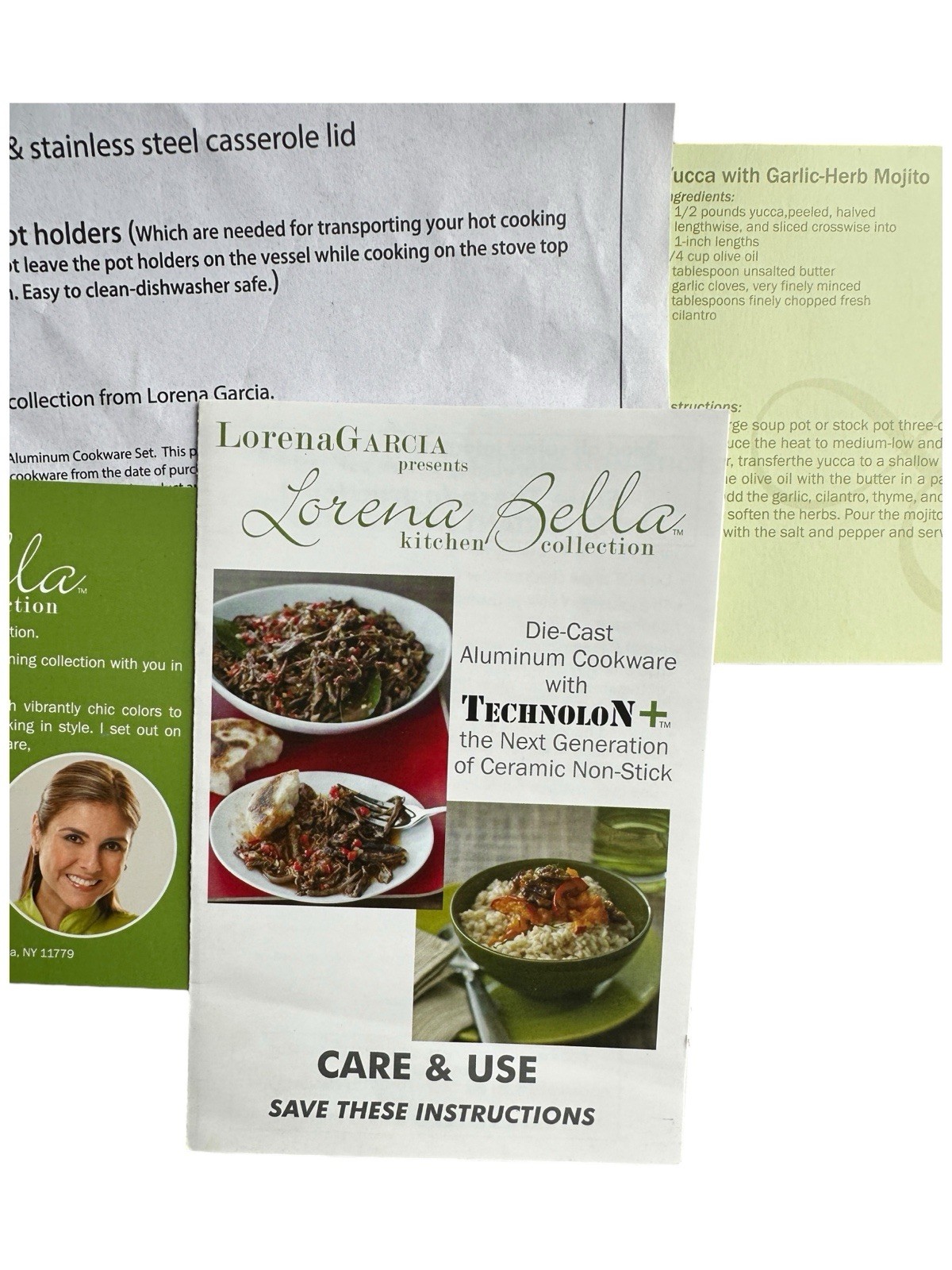 Lorena Garcia Bella Kitchen 11 Pc Ceramic Cookware Set Technolon Nonstick New