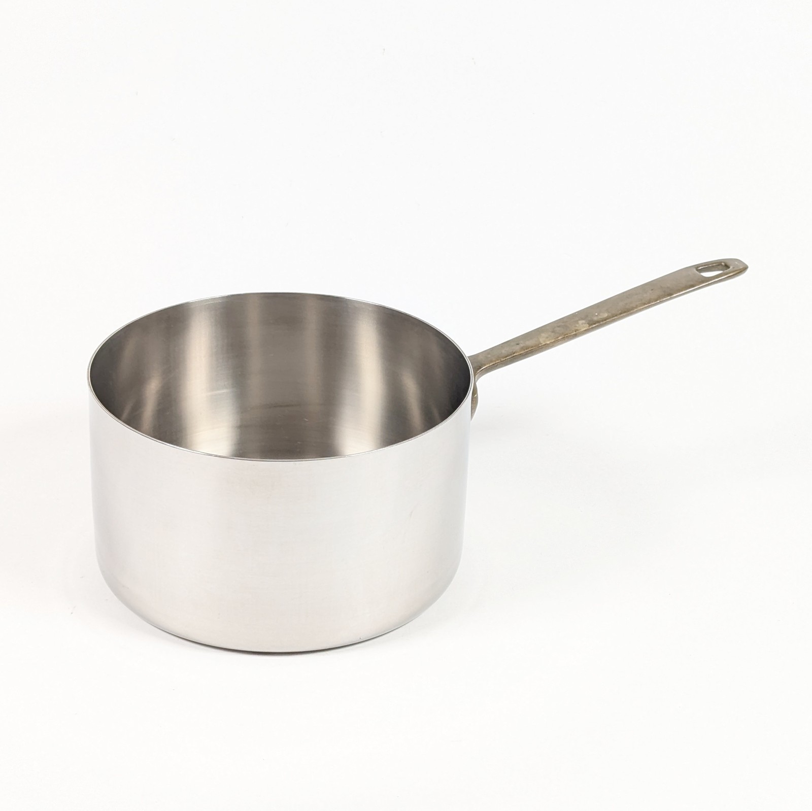 Paul revere 1801 Stainless Steel with Brass Handle 2 qt Pot / Pan (NO LID)