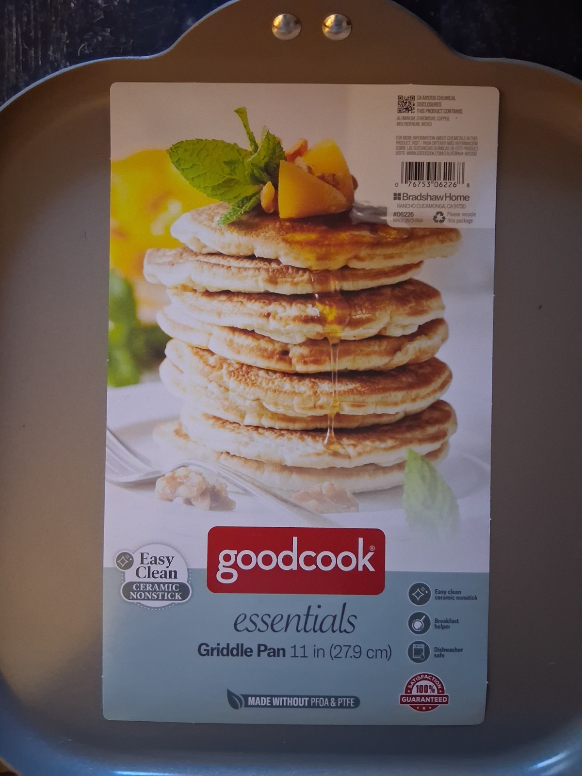 Bradshaw Home goodcook essentials 11″ Ceramic Coated Griddle Pan