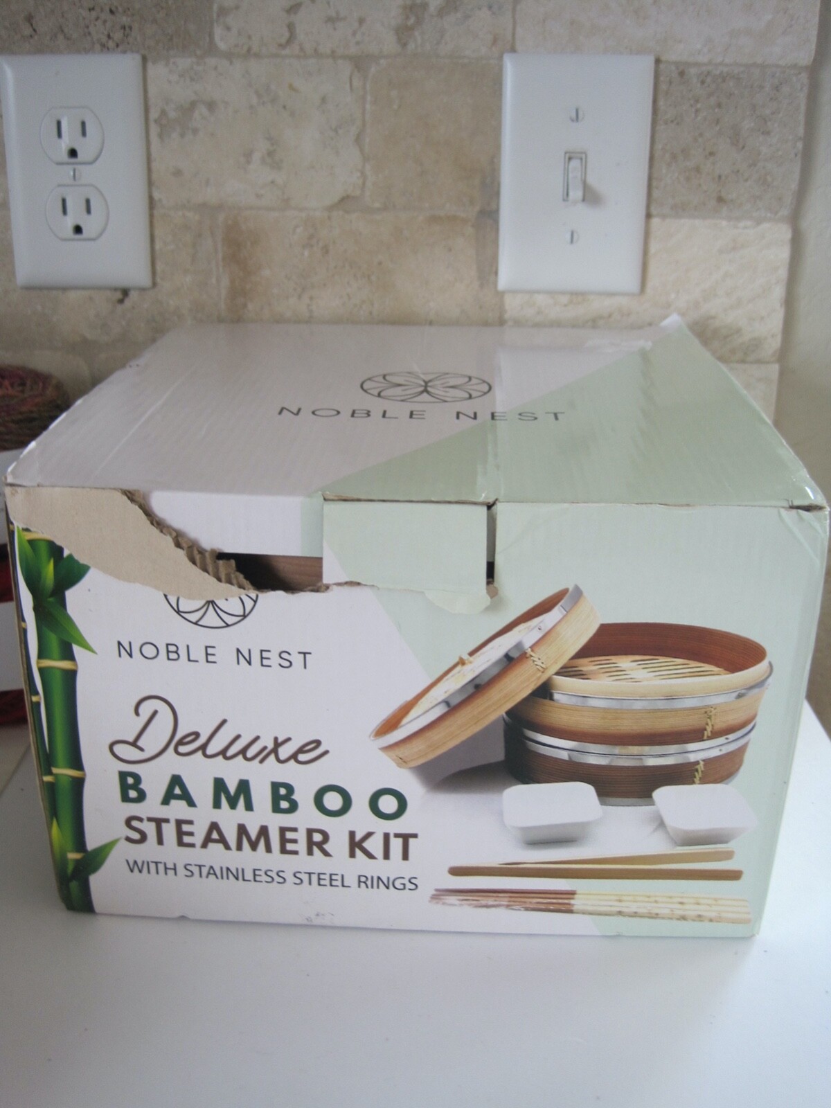 Noble Nest Bamboo Steamer W/ Stainless Rings