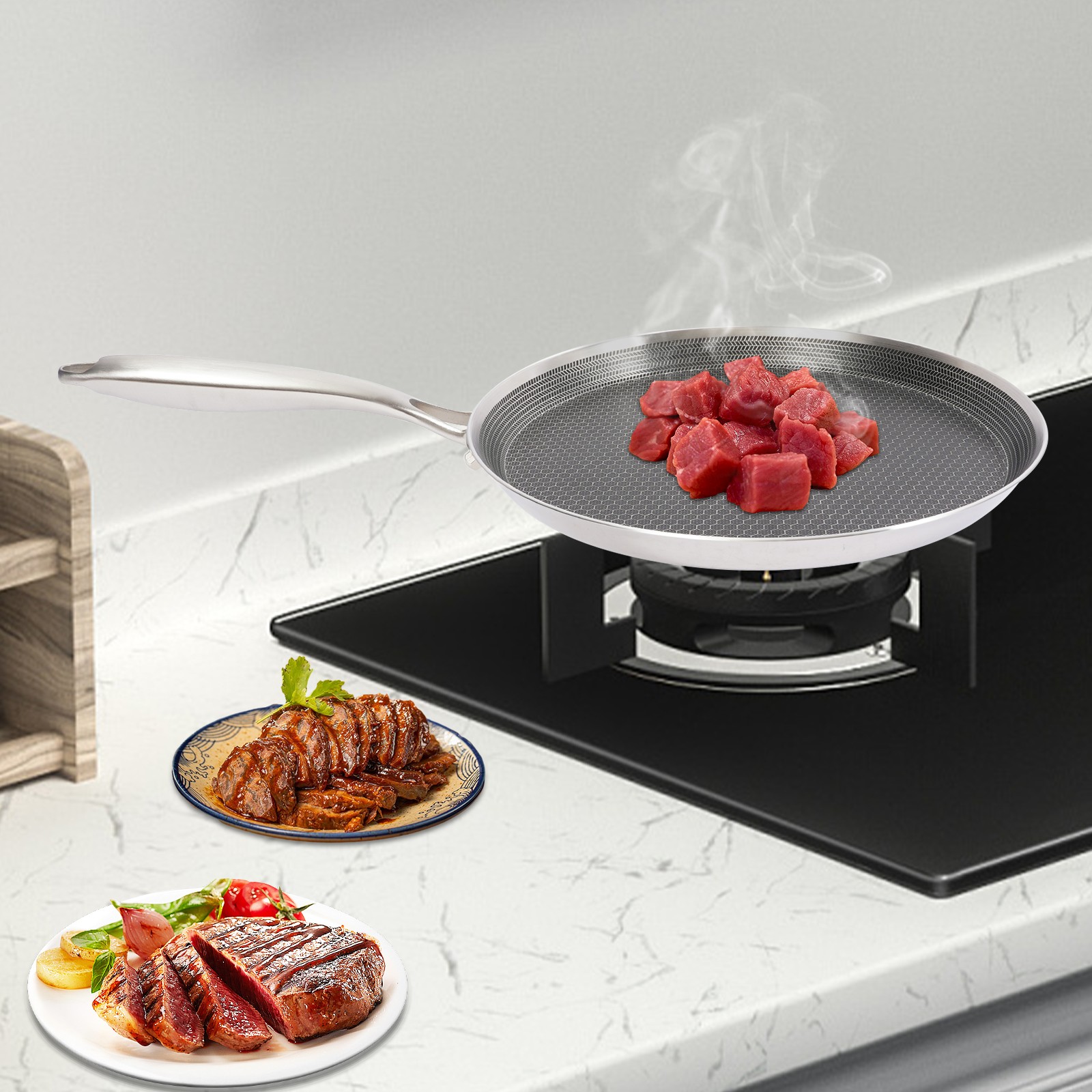 Stainless Steel Crepe Pan, Pancake Pan, Stainless Steel Cooking Pan