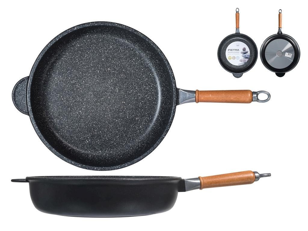 Pan H&h High Non-Stick Stone Handle Wooden CM 32