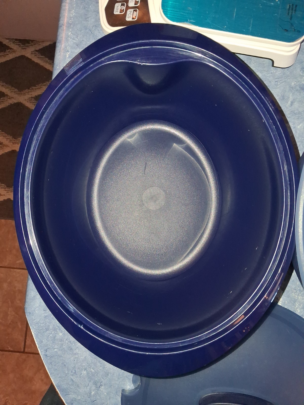 Tupperware 3pc Microwave Dark Blue Insulated Heat and Serve Store Bowl #4946A-4