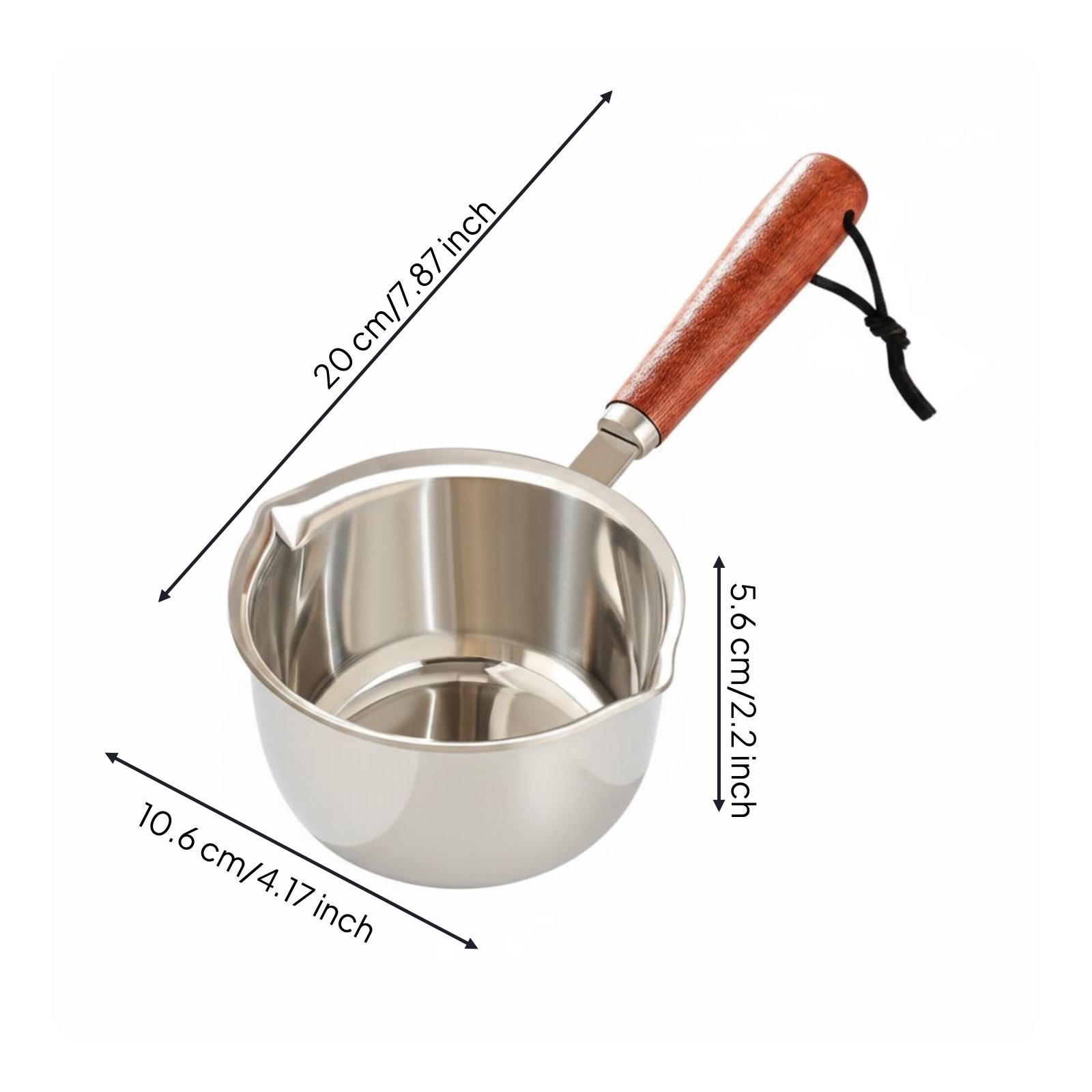 Oil Pot Rust-Resistant Stainless Steel Oil Saucepan Food-Safe for Kitchen
