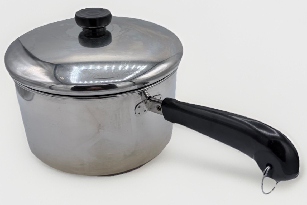 VTG Revere Ware 4 Qt Copper Bottom Saucepan Stock Pot Lid Clinton IL 91h