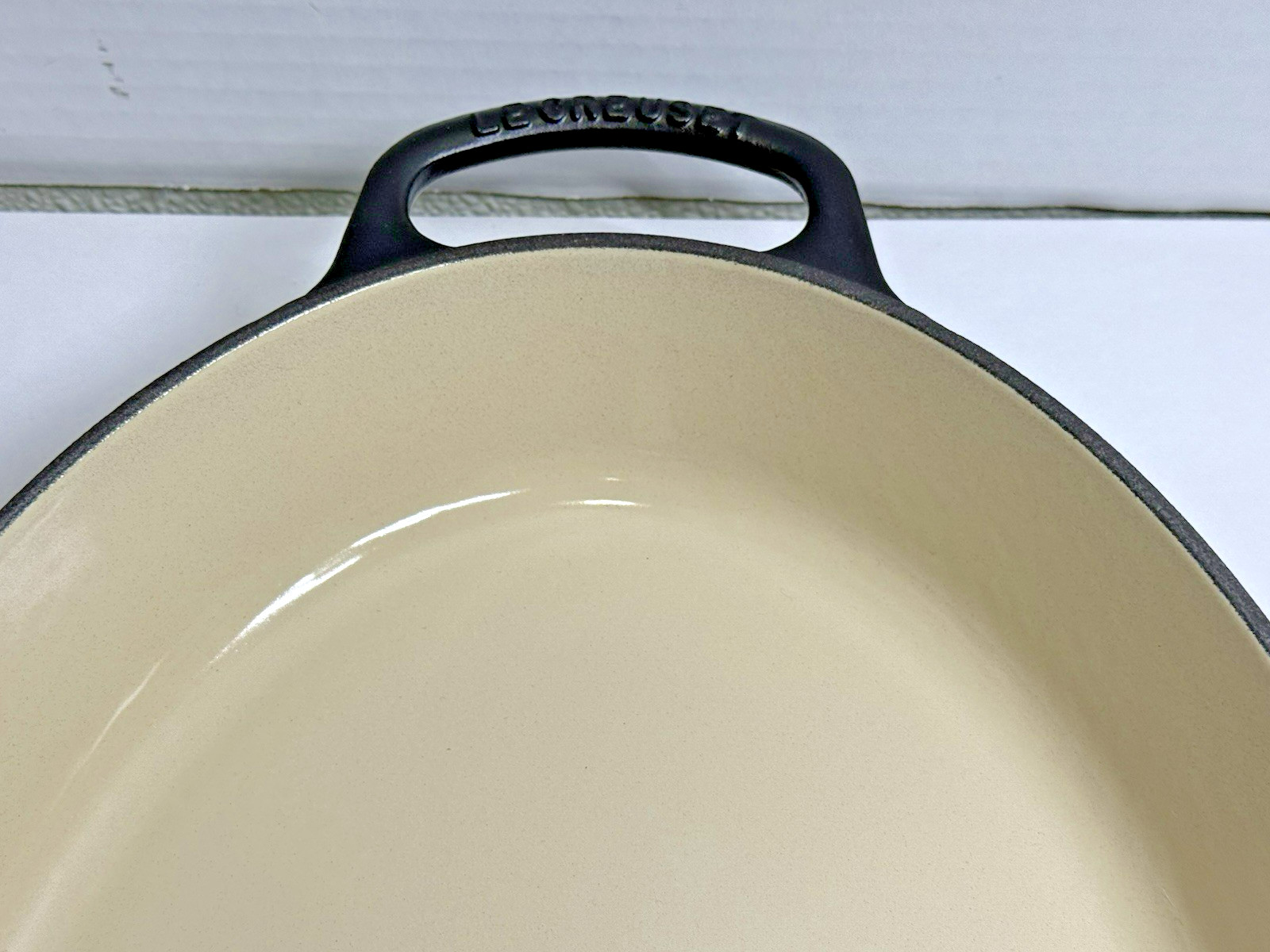 LE CREUSET 3 QT 2.8L Signature Noir Matte Black Oval Cast Iron Baker Enameled