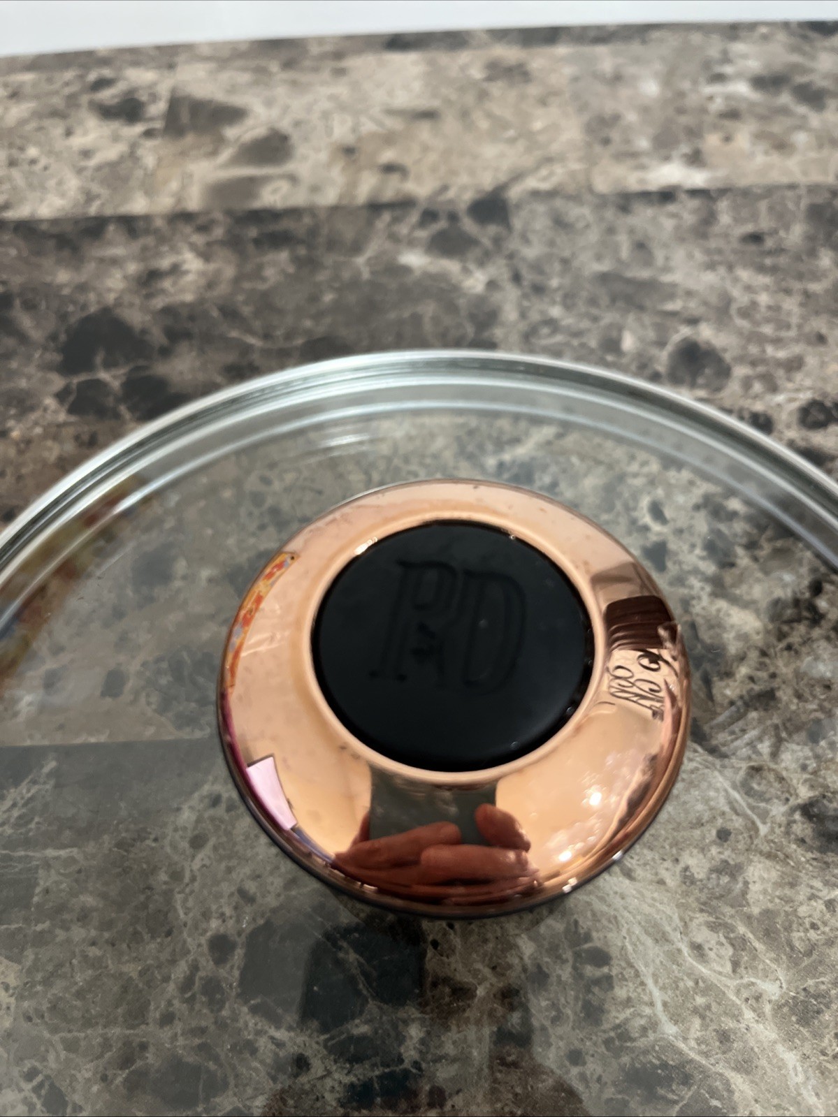 Replacement Glass Lid Paula Deen Copper and Black 7 inch for pan or pot