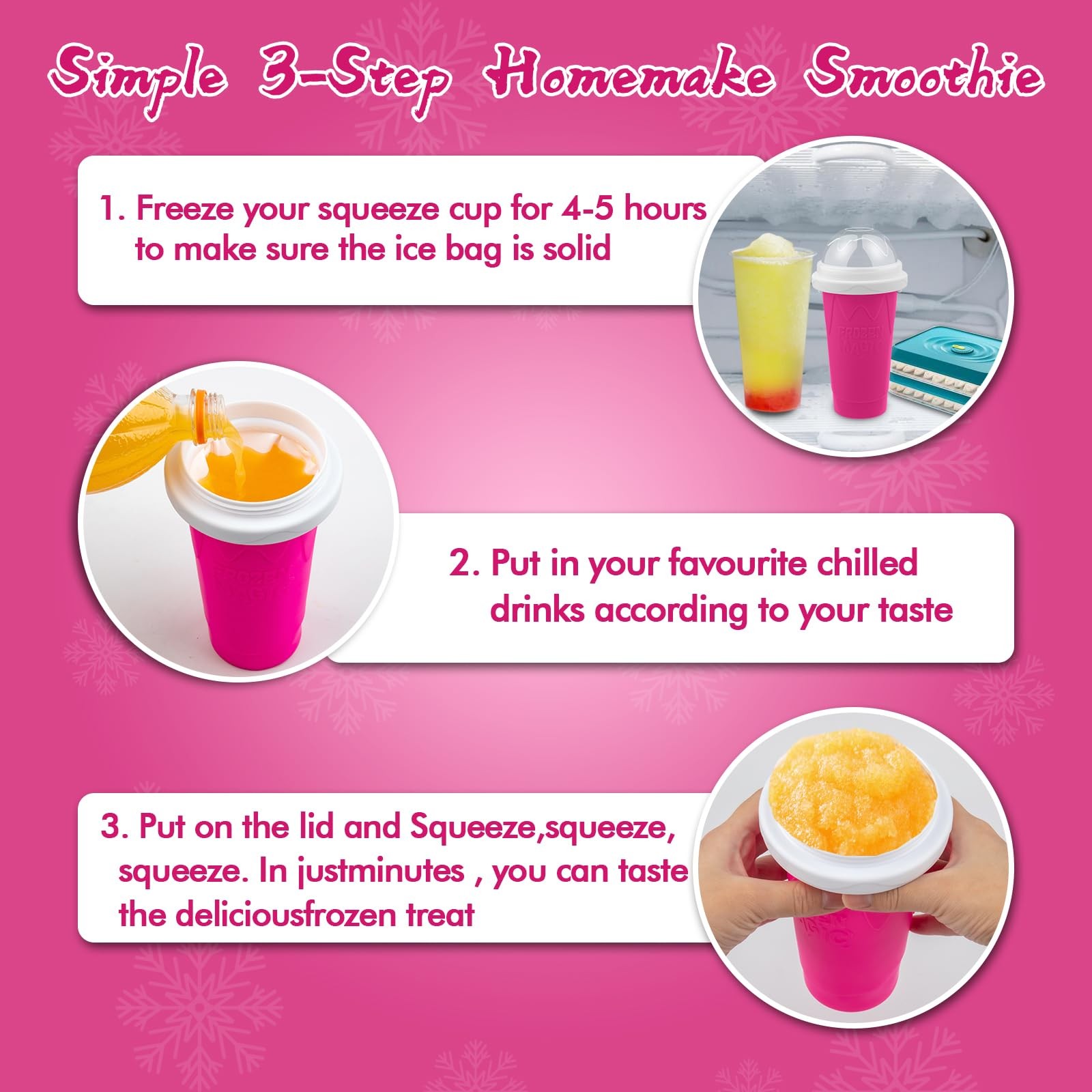 Slushie Maker Cup, Magic Quick Frozen Smoothies Cups for Homemade Milk Shake …