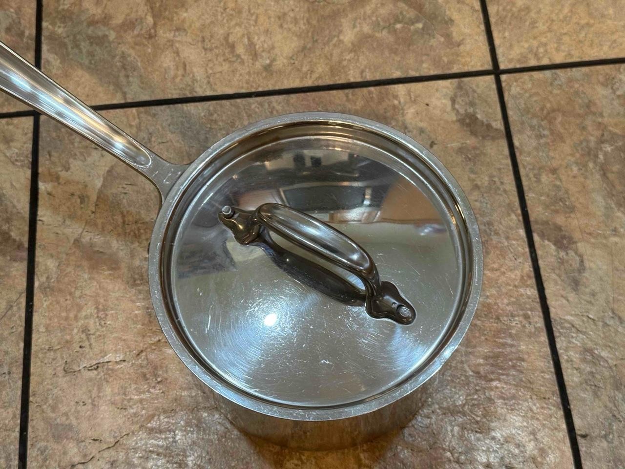 All Clad 2 Qt Quart Saucepan Pot Stainless Steel Usa 6” X 4.5” Tall With Lid