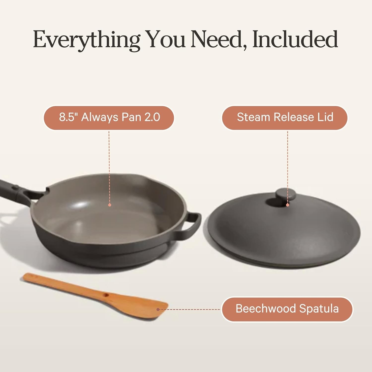 Our Place 8.5″ Ceramic Nonstick Mini Always Pan Char 1.2 QT READ