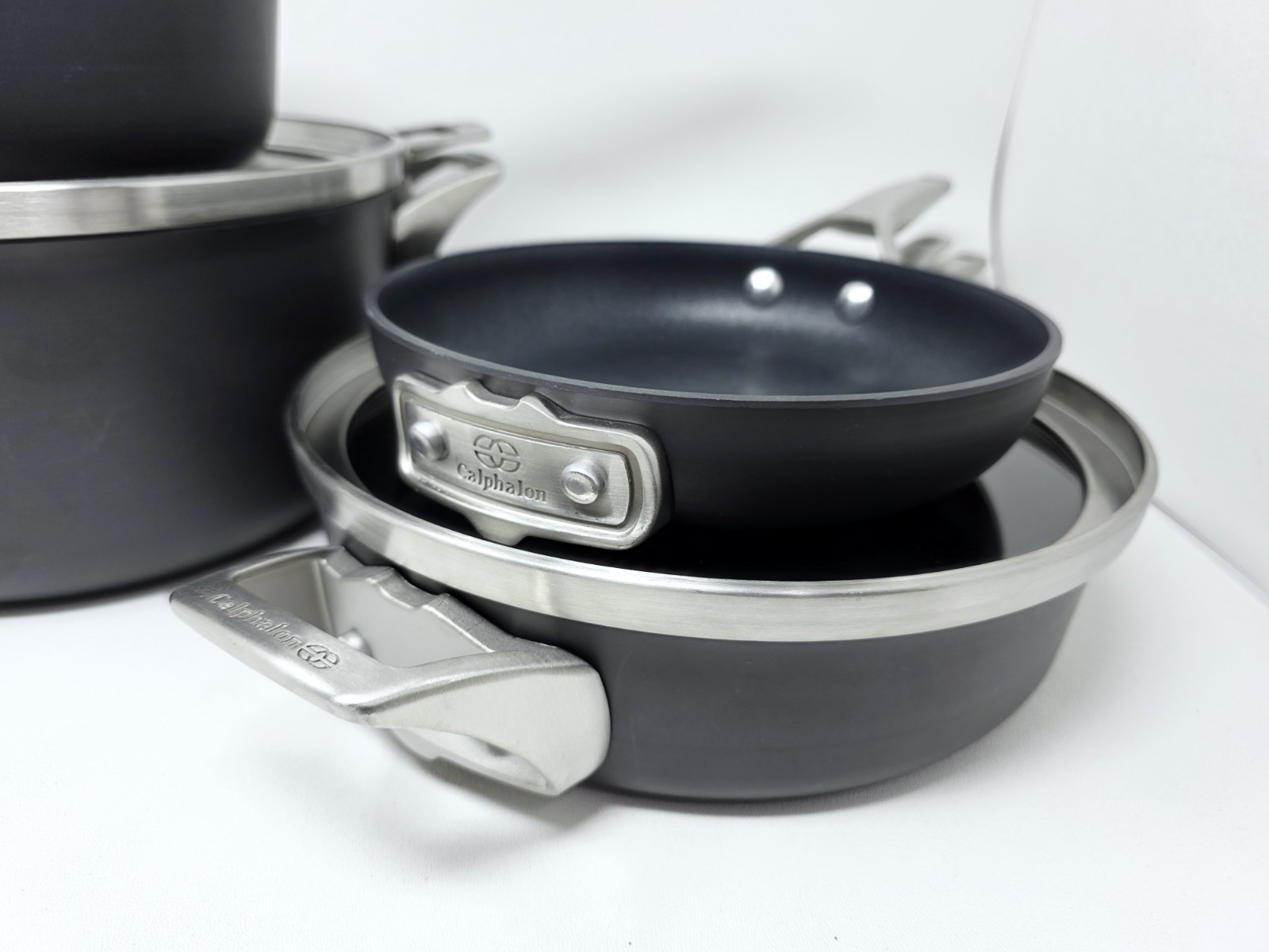 Calphalon Premier 7-pc. Space-Saving Hard-Anodized Nonstick Cookware Set