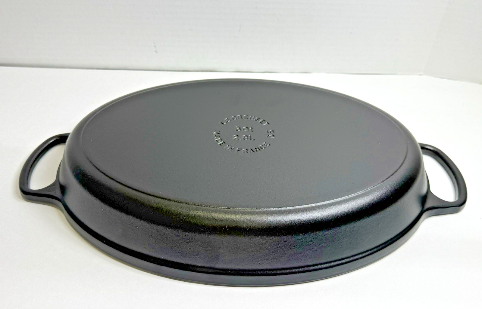 LE CREUSET 3 QT 2.8L Signature Noir Matte Black Oval Cast Iron Baker Enameled