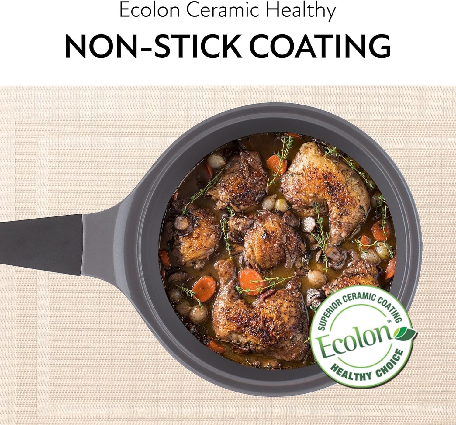 Neoflam Nonstick 1.9qt Saucepan with Lid, Butter Milk Boiling Melting Saucepot