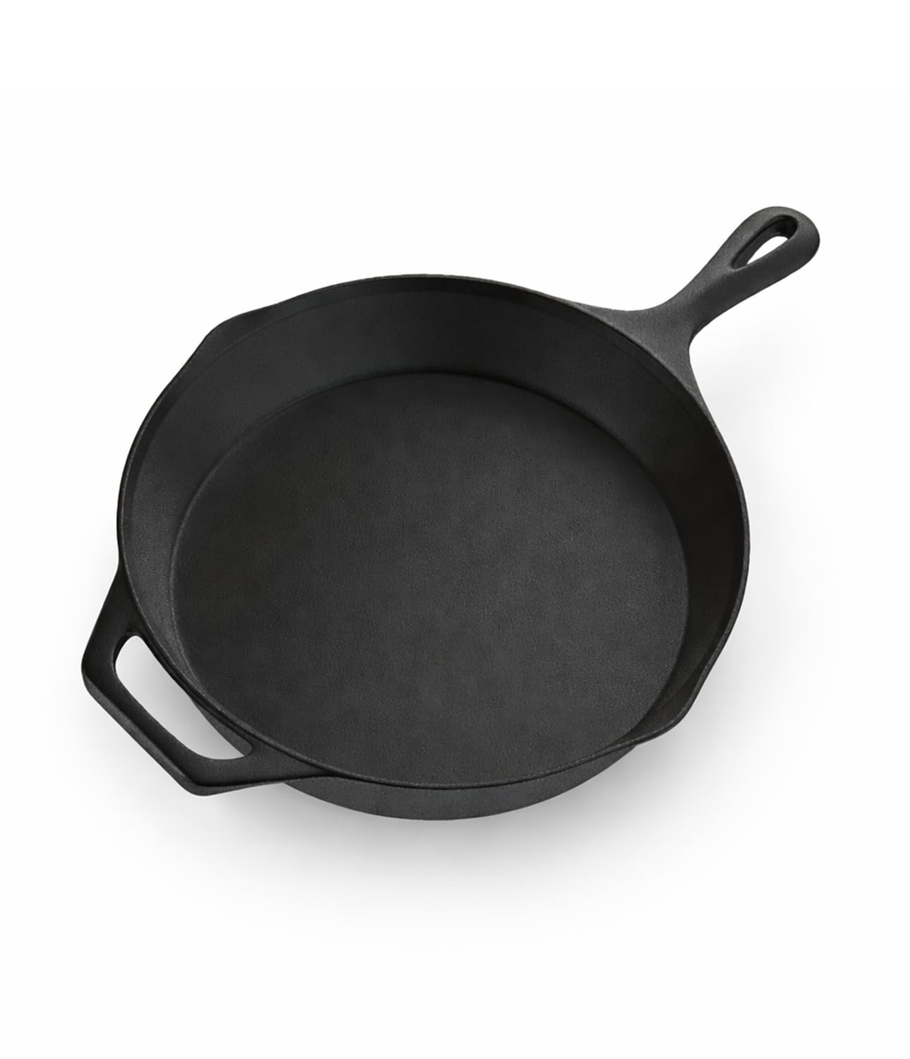 12″ Pre-Seasoned Cast Iron Skillets, 2 Handles 4L Non-Stick Frying Pan, Oven …