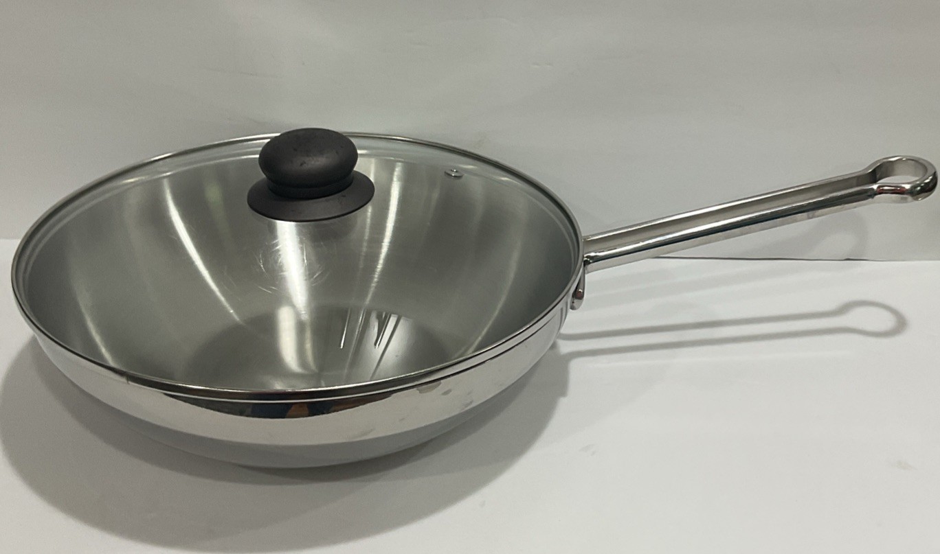Revere Ware Proline 3 Qt Wok Copper Core Stainless 10.2″ Skillet Frying Pan Lid