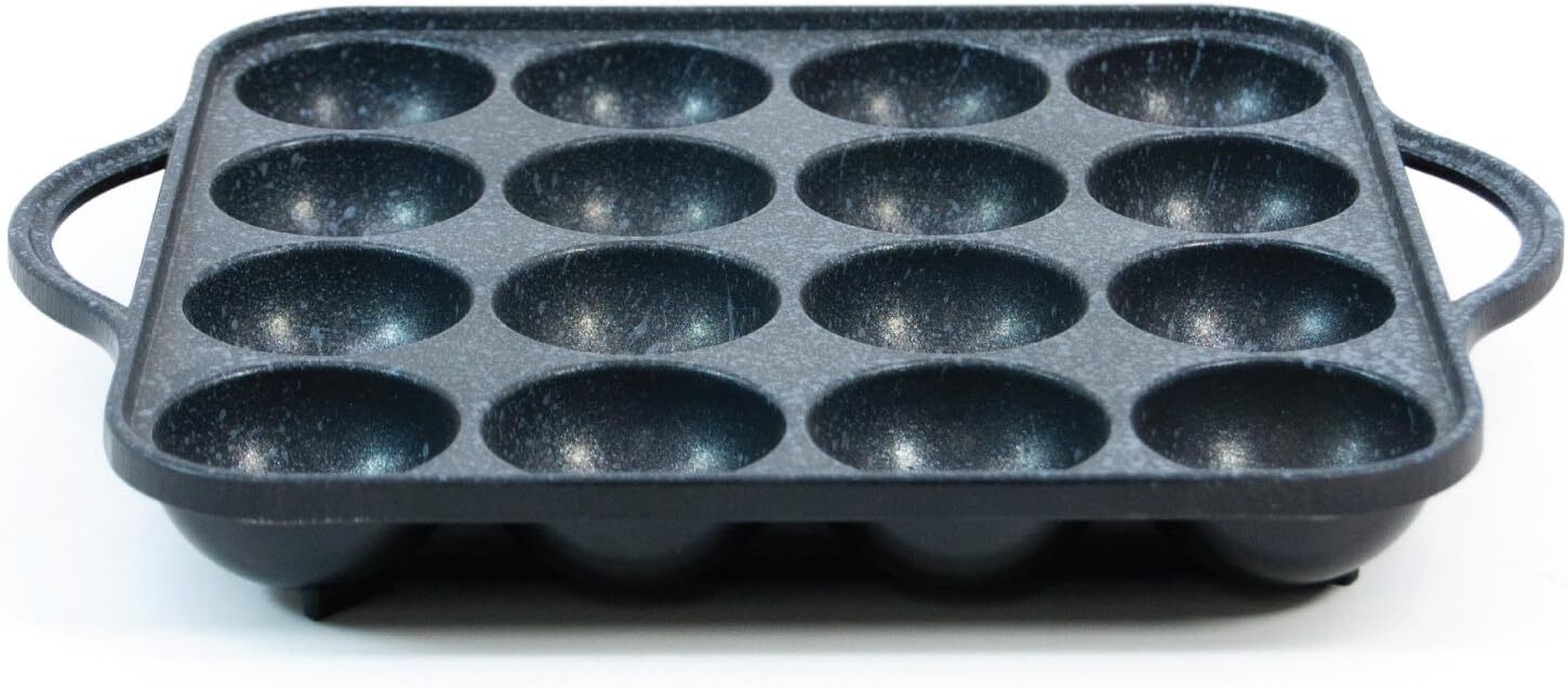 Takoyaki Nonstick Grill Pan Cooking Plate Round Pancake Puffs [Refurbished]