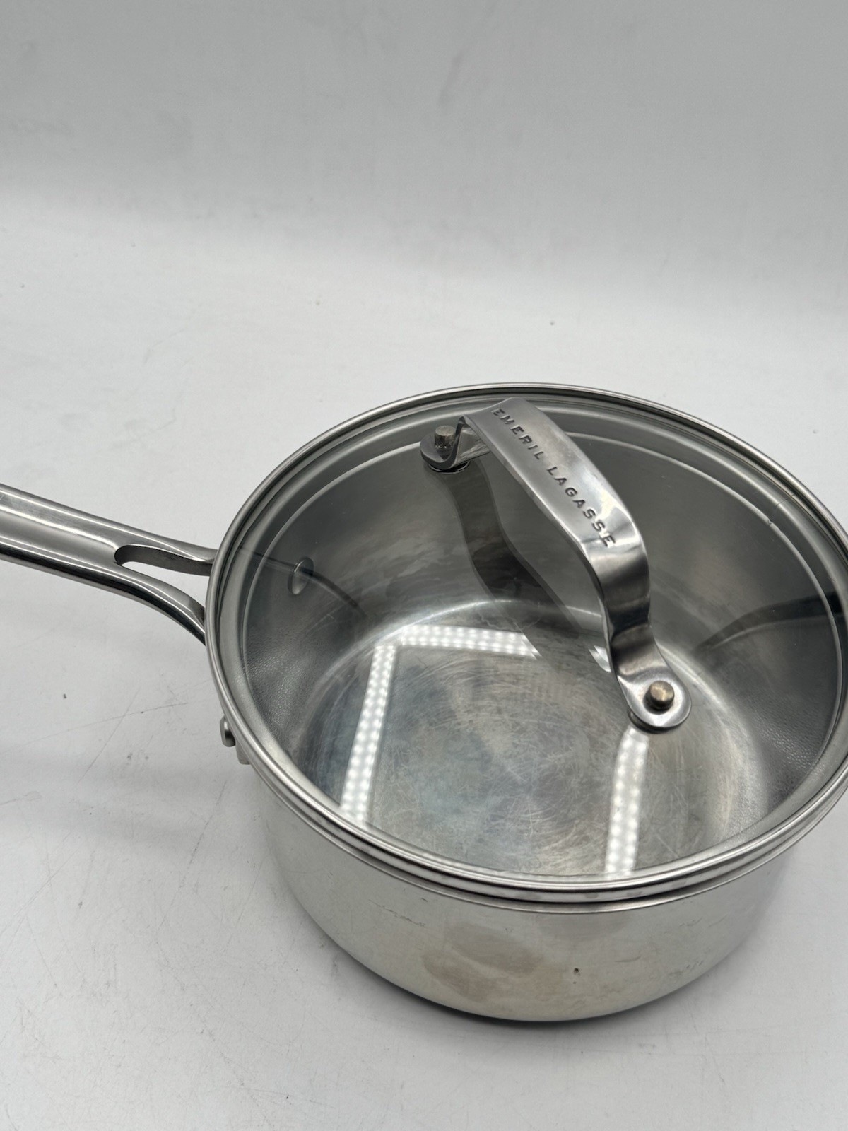 *Emeril Lagasse *1.5 Quart, 1.4 Liter Sauce Pan With Glass Lid *Stainless #2238