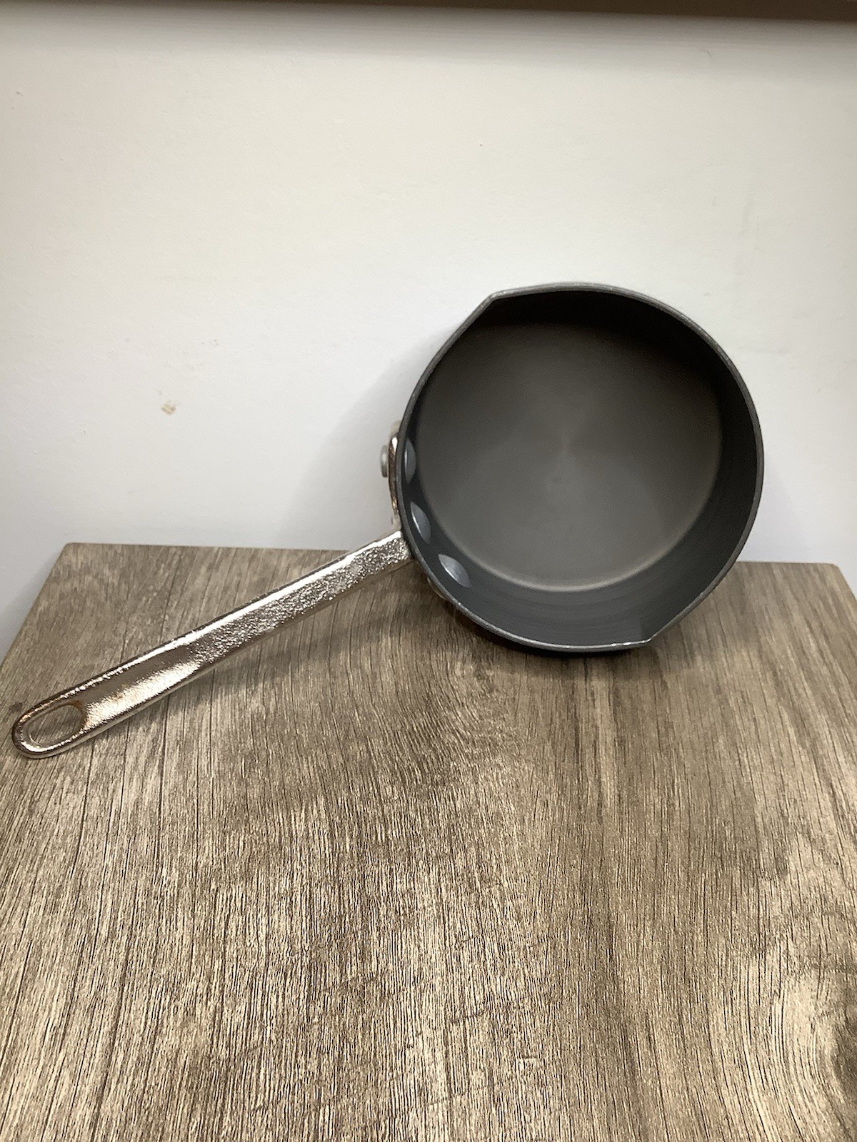 Vtg Calphalon Commercial Aluminum Dual Spout 0.5 Qt Saucepan Butter Pot USA
