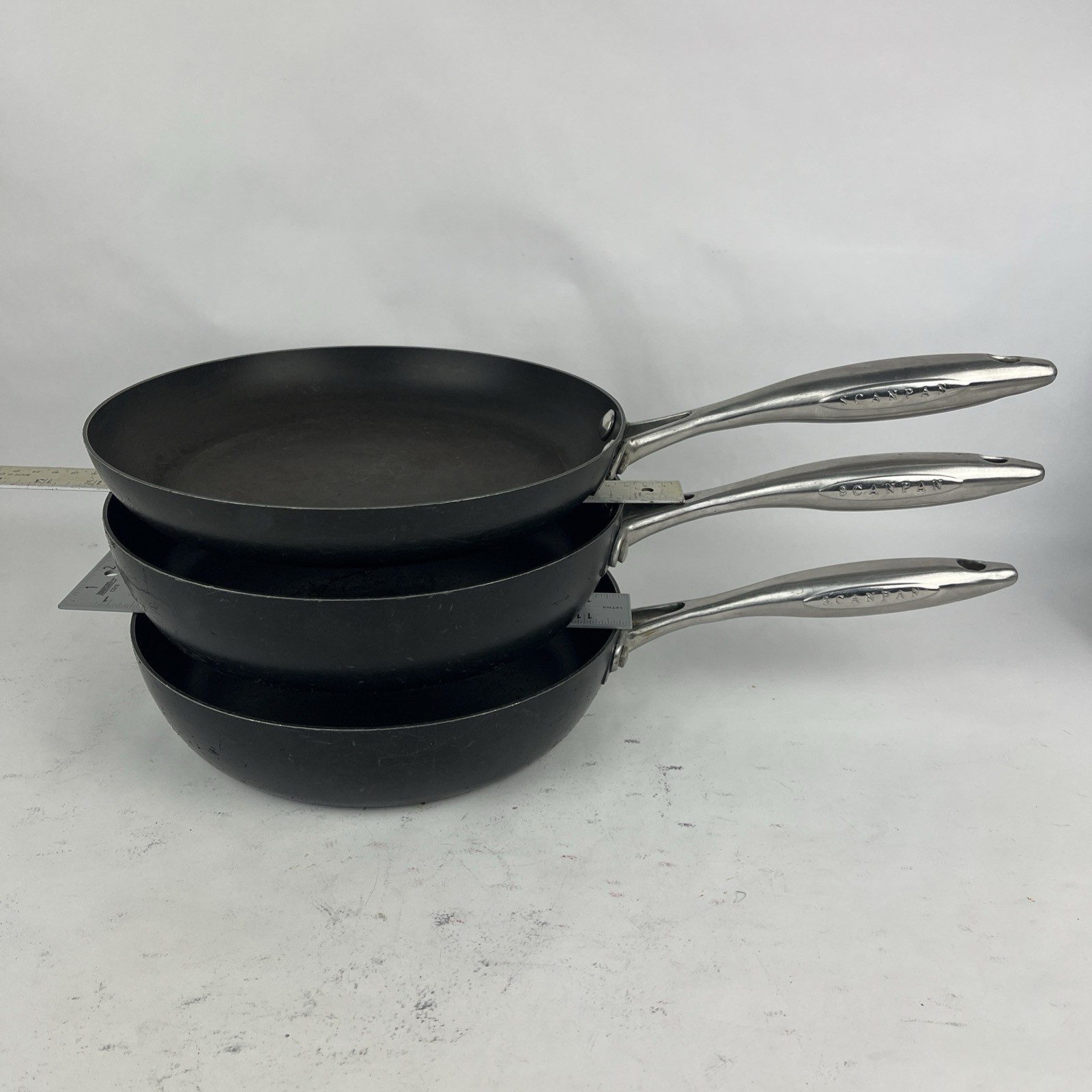 Scanpan Set of 3 – 10.25 in. Fry Pans Cookware Ceramic Titanium Made in Denmark