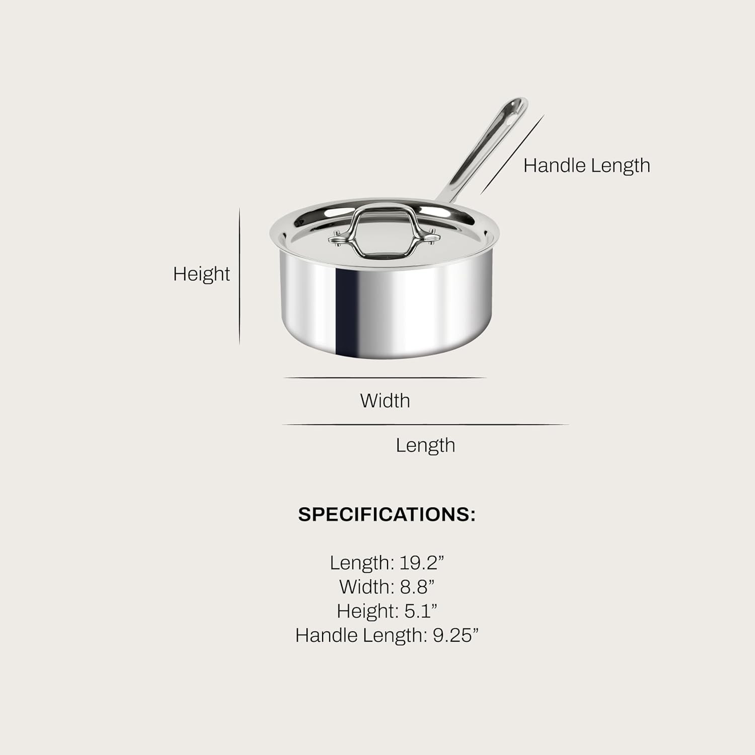 Stainless Steel Saucepan for Even Heat Distribution