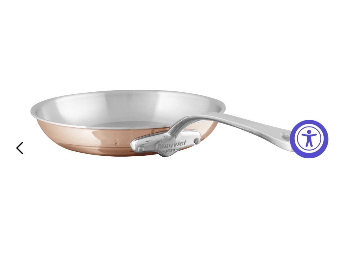 Mauviel M’6 S Induction Copper Frying Pan With Cast Stainless Steel Handle