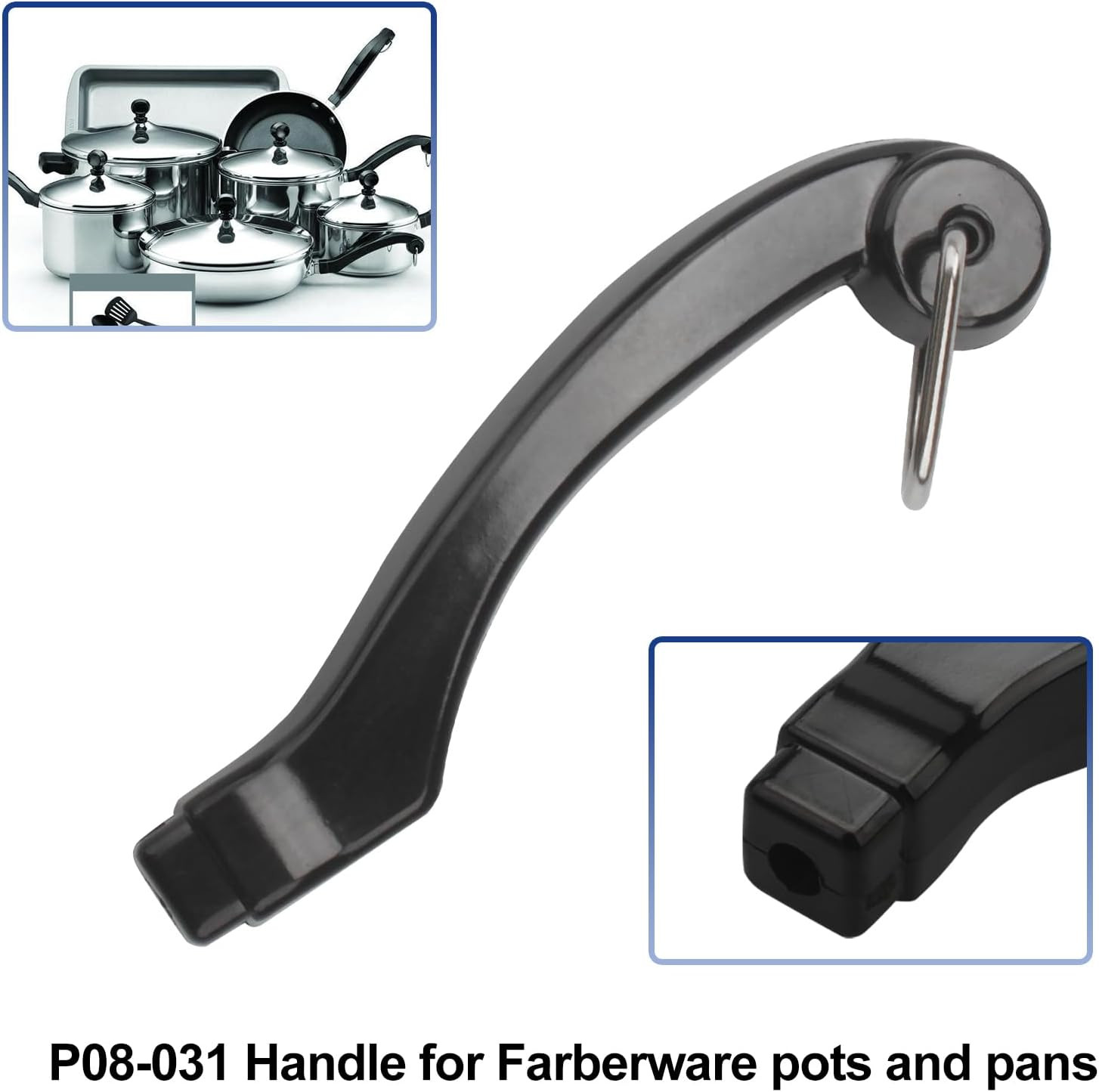 Cookware Handle Replacement for Farberware 1-2.5 Quart Pans & Pots
