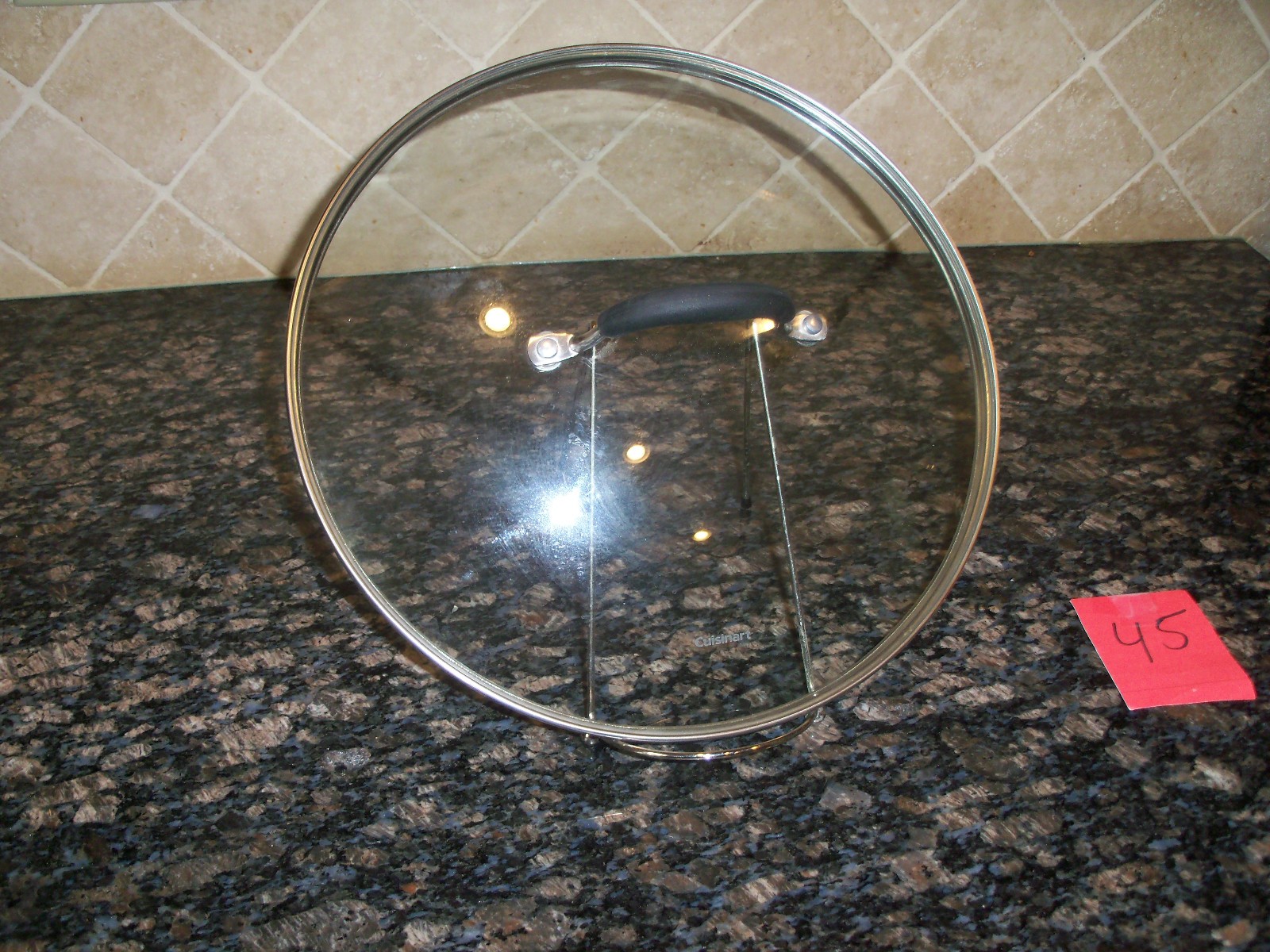 Cuisinart 12″ Replacement LID ONLY Glass lid for Saute Pan Skillet Black Handle