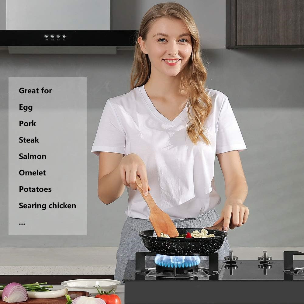 ESLITE LIFE Frying Pan Set Nonstick Skillet Set Egg Omelette Pans, Healthy