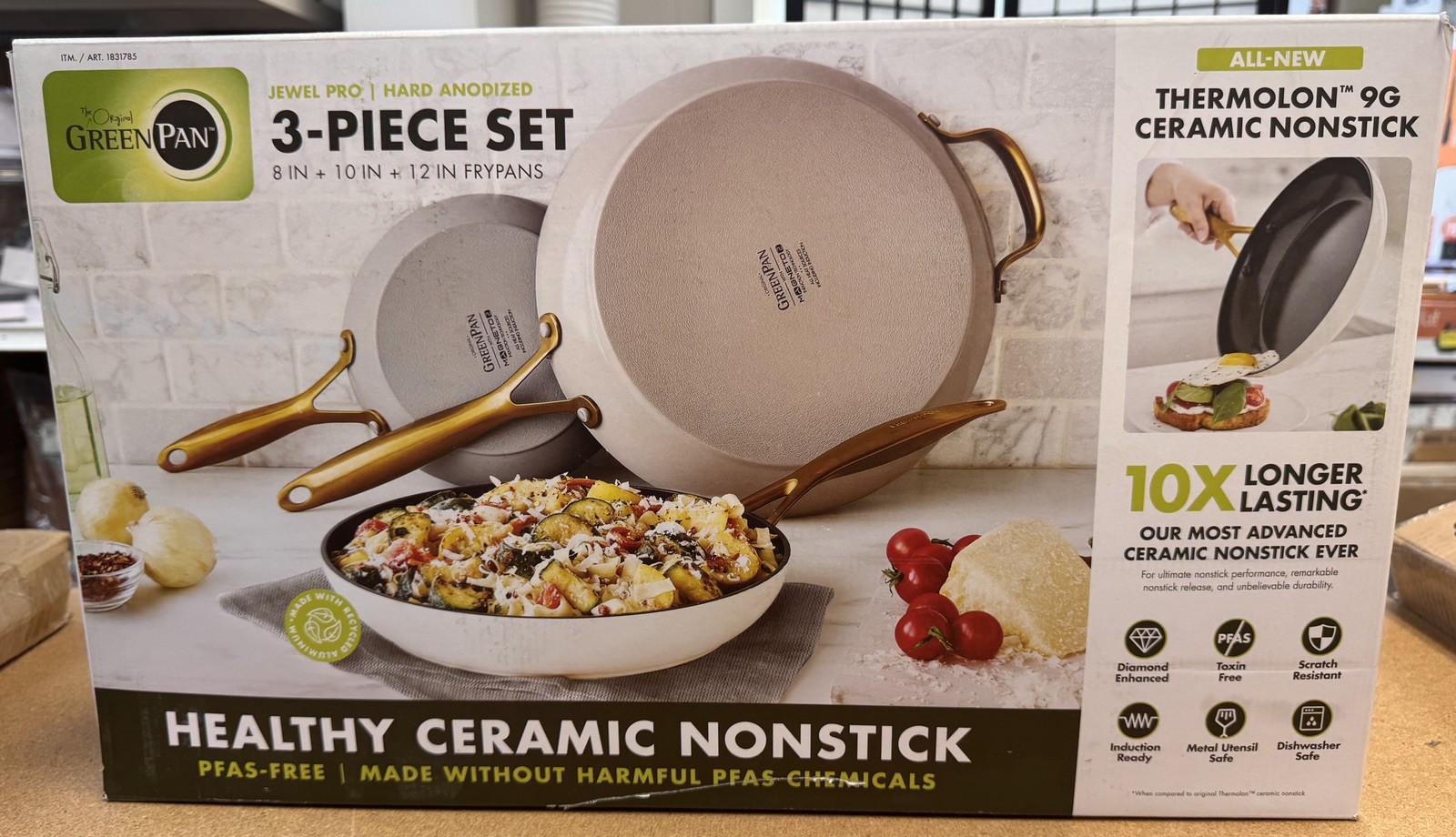 GreenPan Jewel Ultra Durable Pro Ceramic NonStick 3 Piece Pan Set – NEW IN BOX