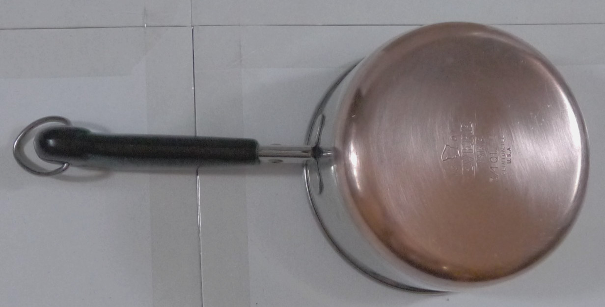 Revere Ware 3/4Qt Clinton 84 Copper Bottom Pot – Used – NO LID J8