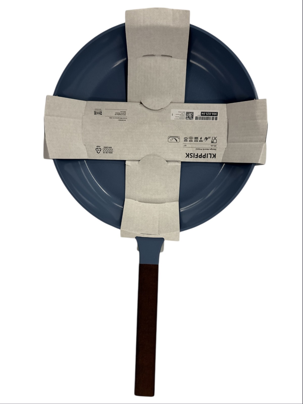 New IKEA KLIPPFISK Non-Stick Wood Dark Gray-Blue Pan 24 cm (9 ½ “) 906.025.01
